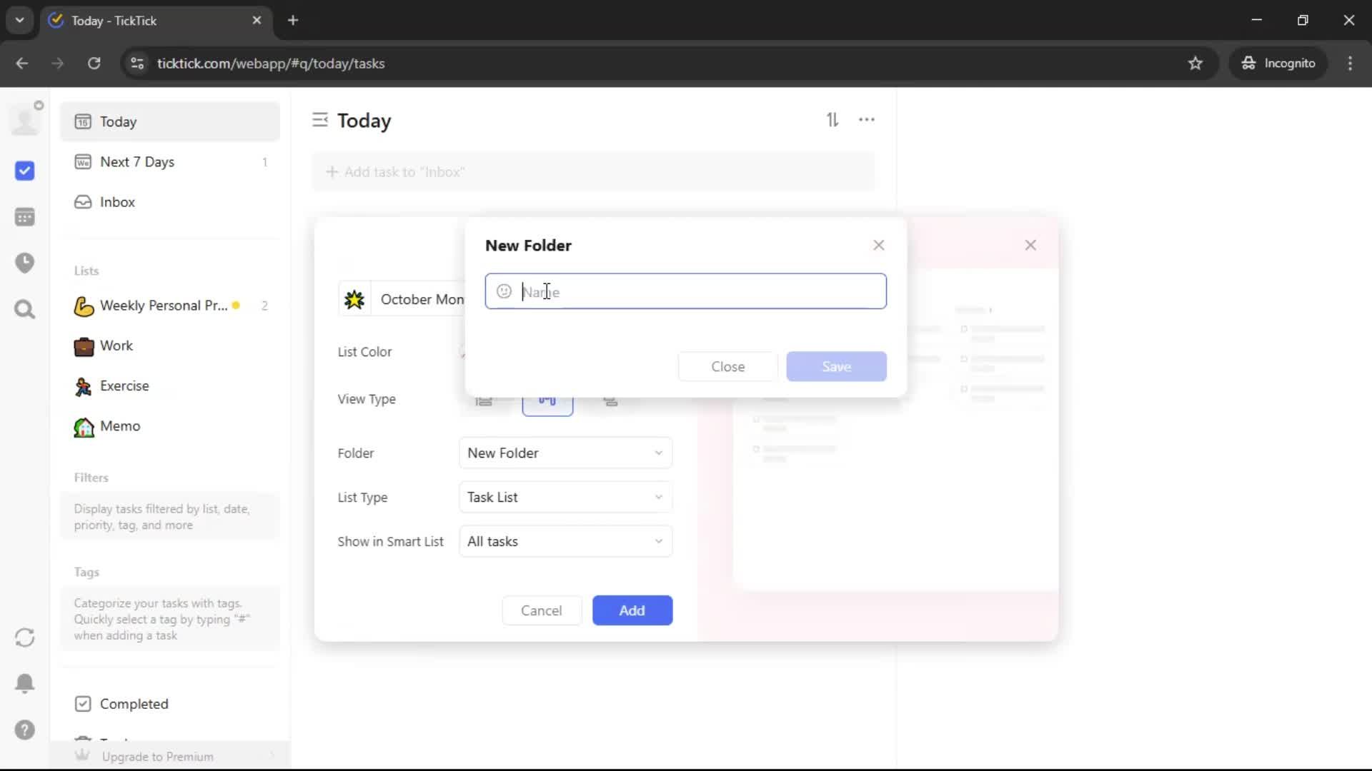 Creating a task screenshot