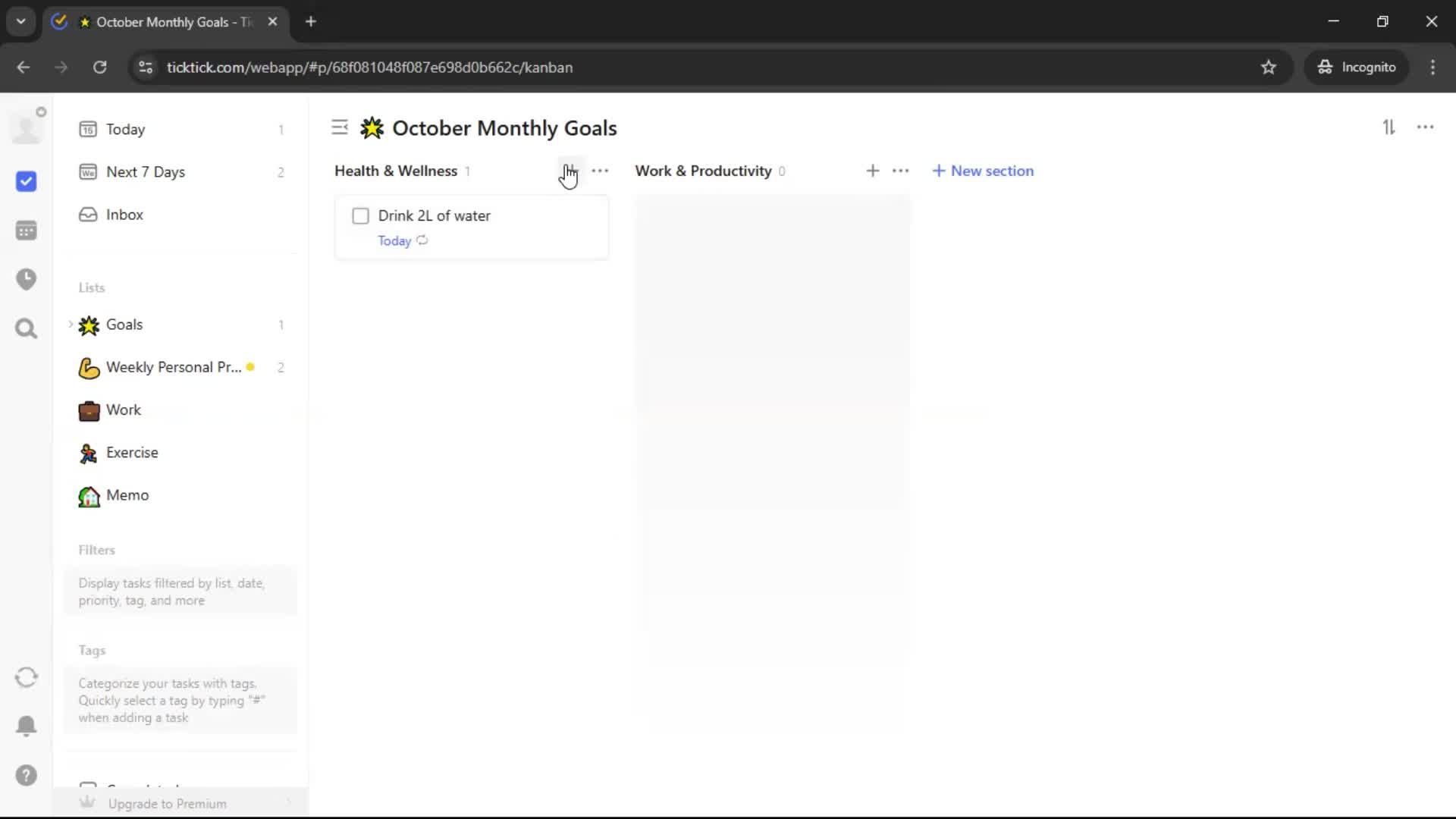 Creating a task screenshot