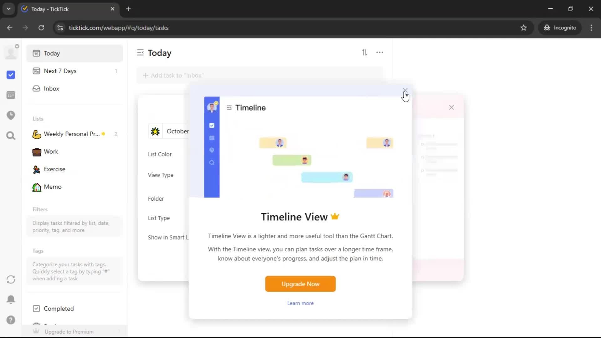Creating a task screenshot