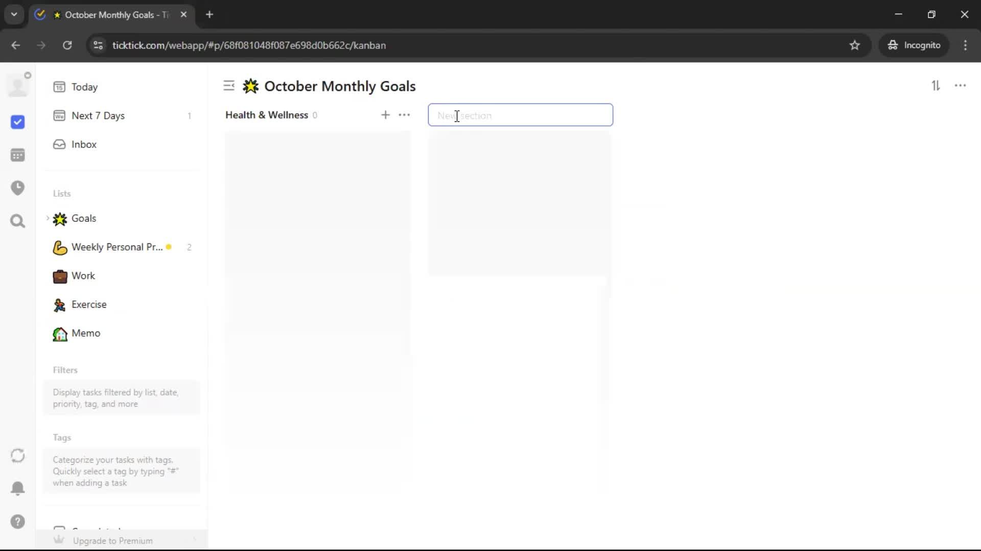 Creating a task screenshot