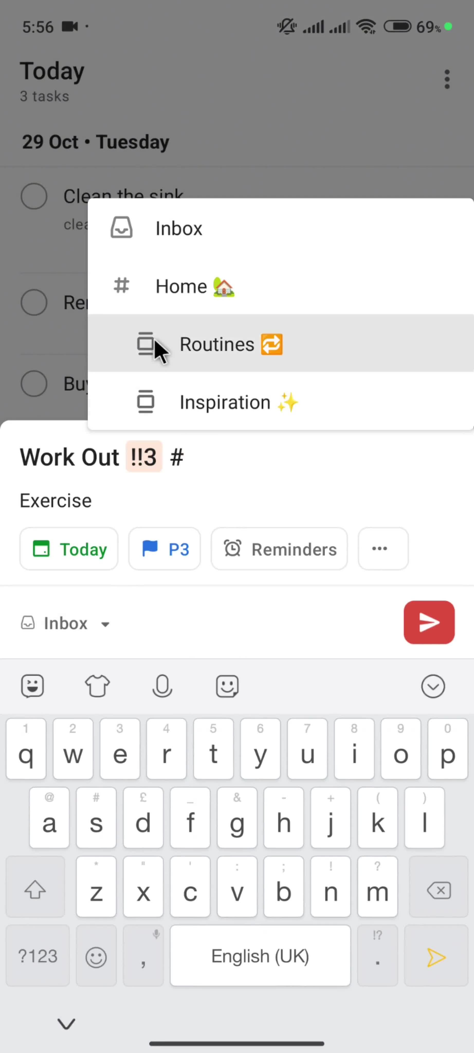 Creating a task screenshot