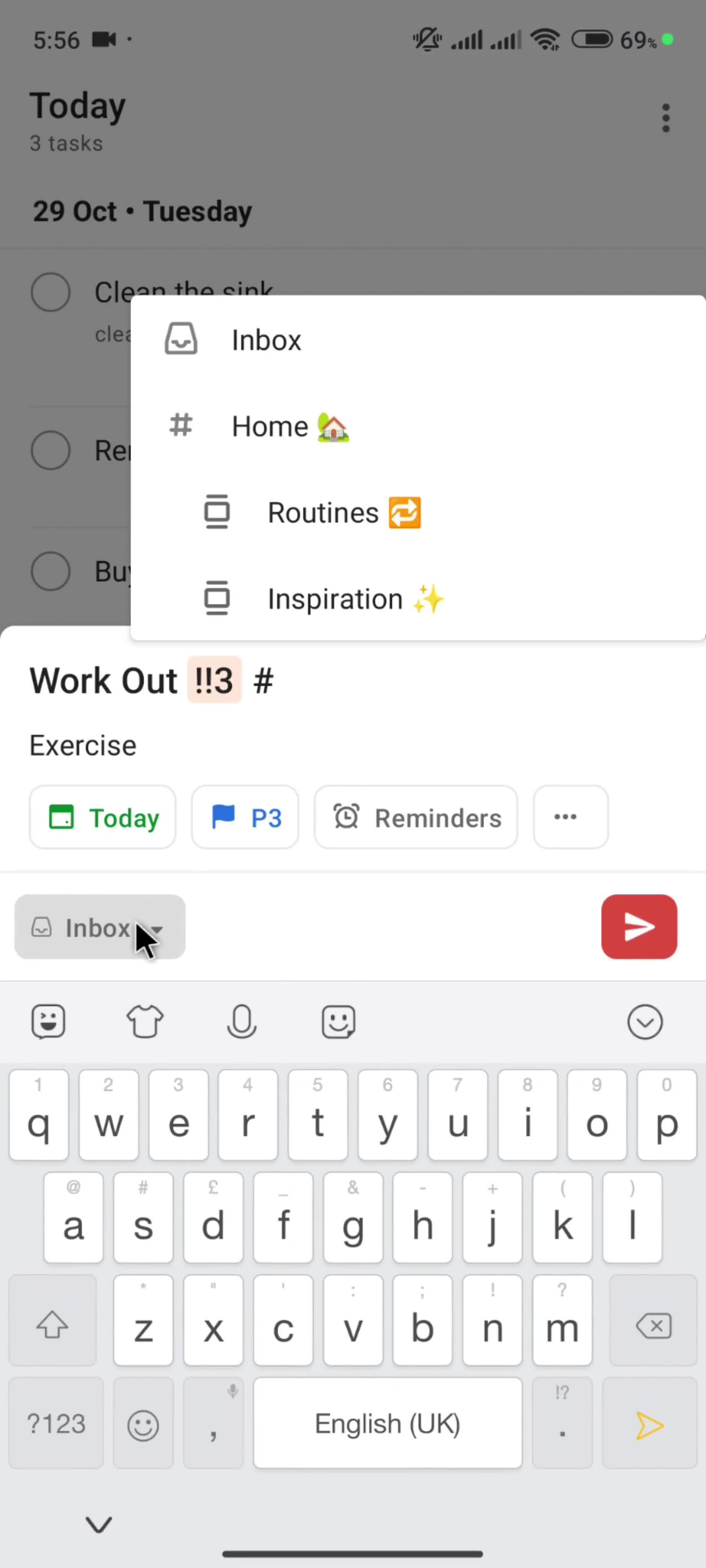 Creating a task screenshot