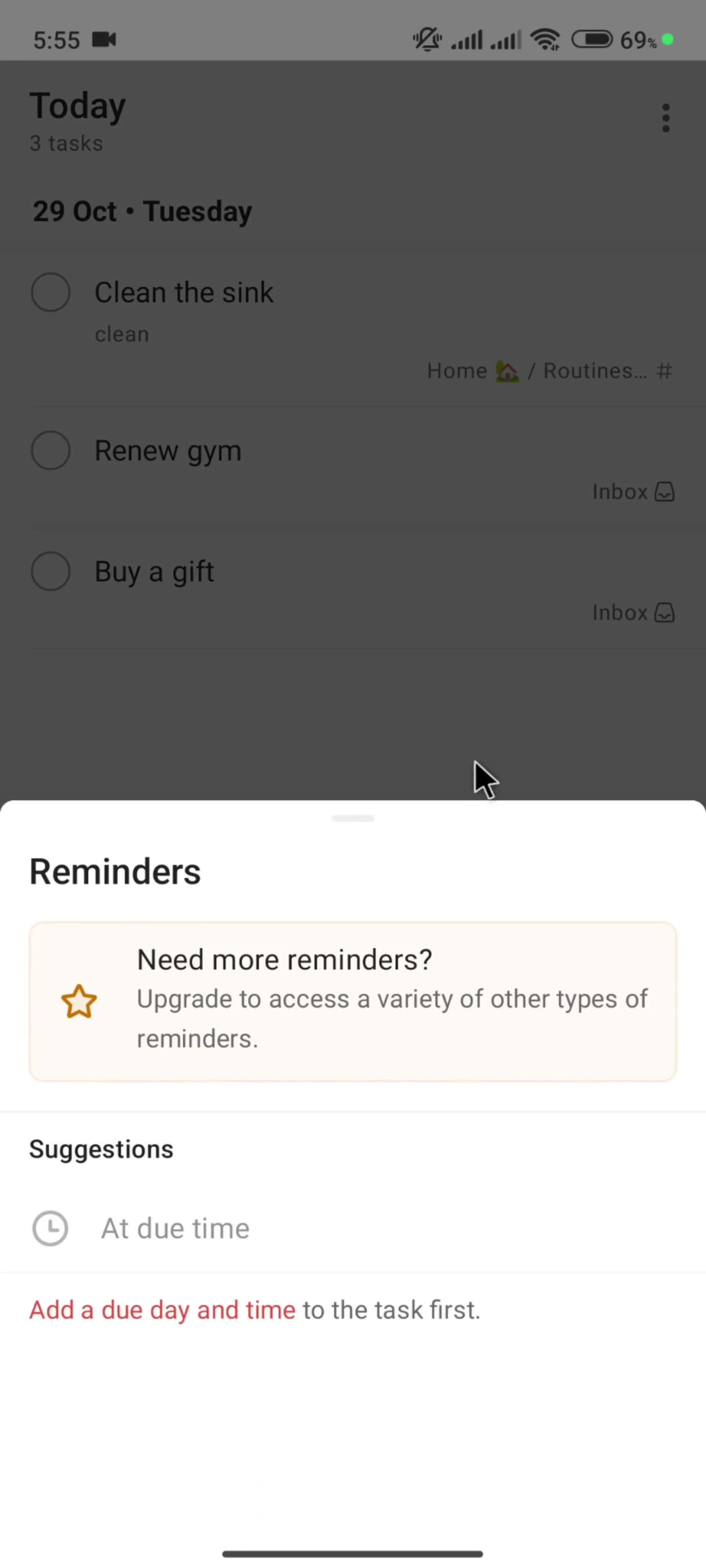 Creating a task screenshot