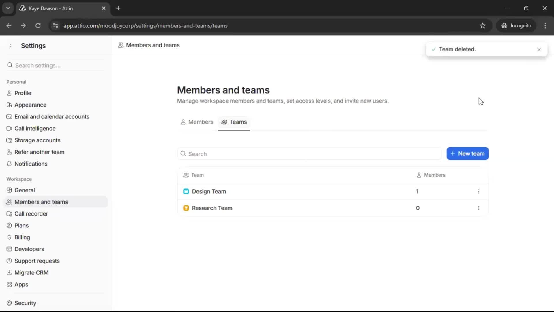 Creating a team screenshot