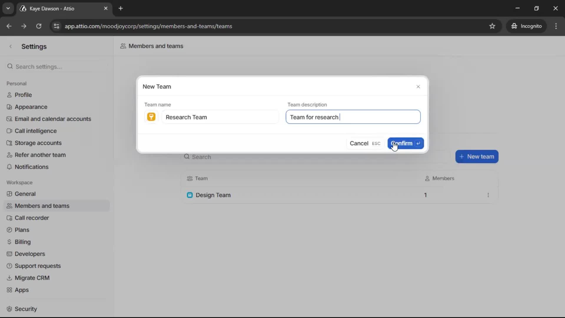 Creating a team screenshot