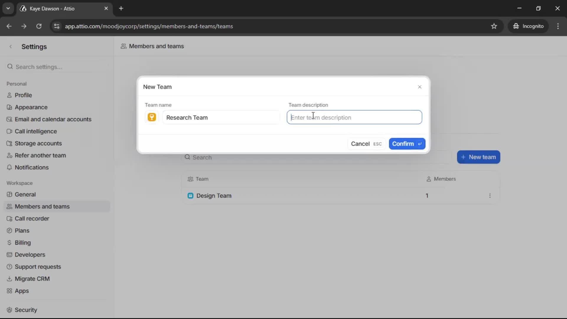 Creating a team screenshot