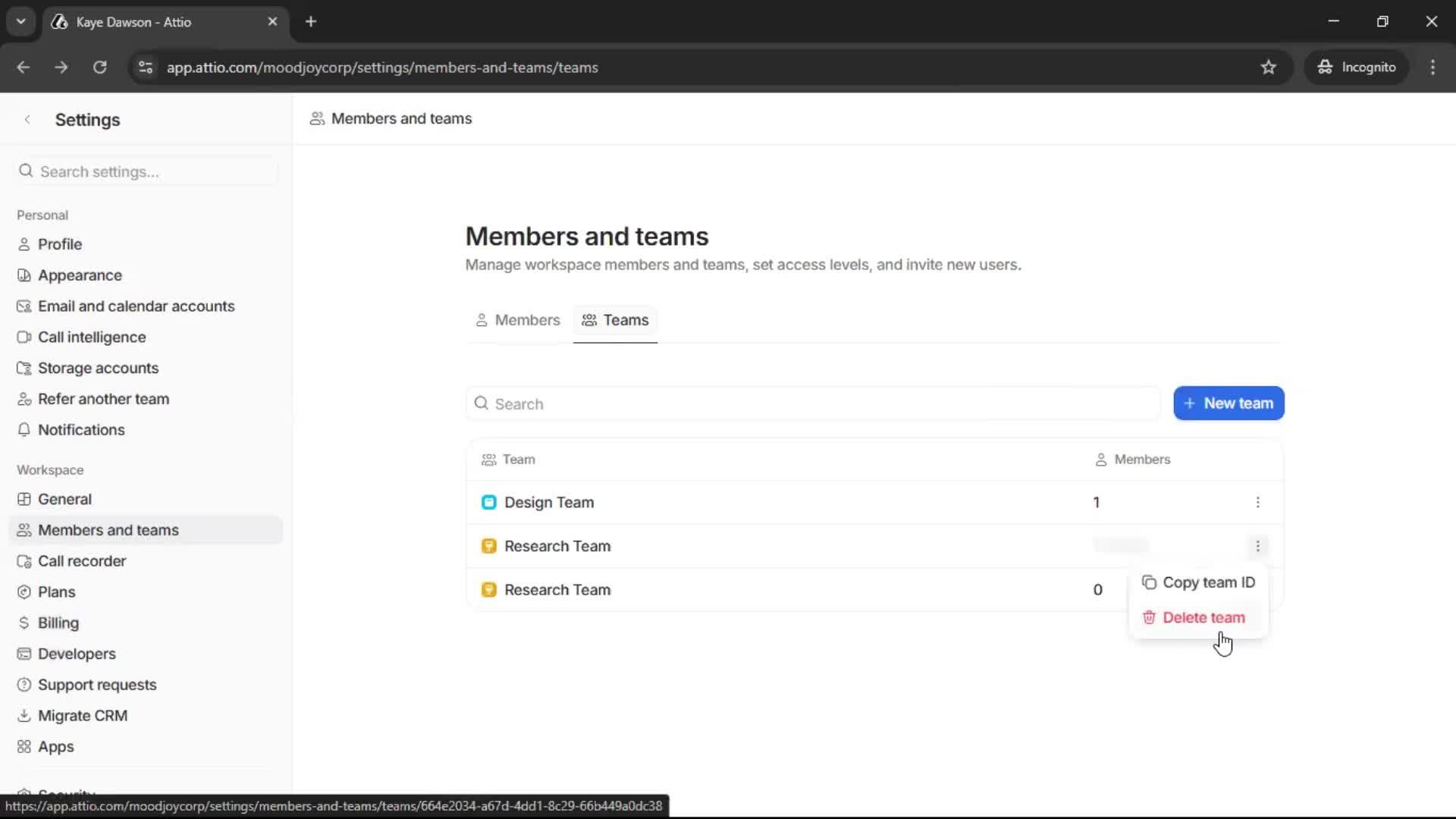 Creating a team screenshot