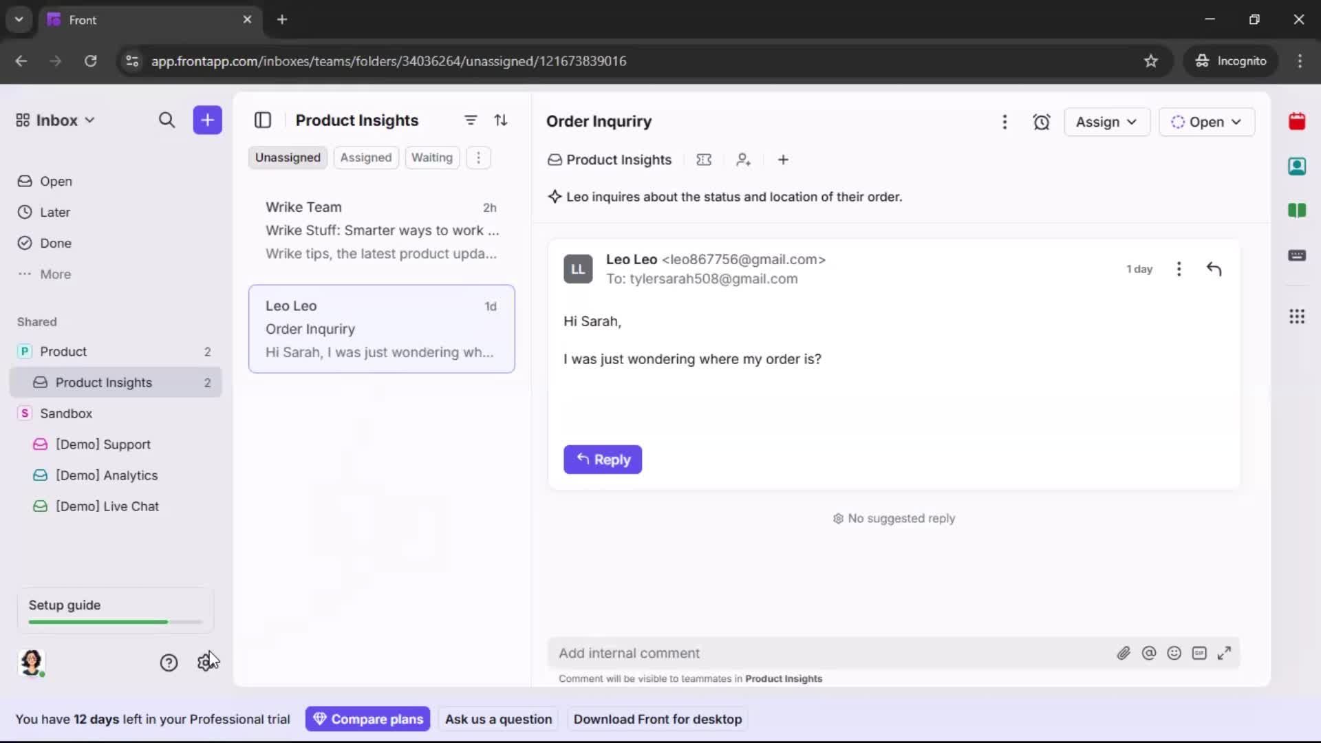 Creating a team screenshot