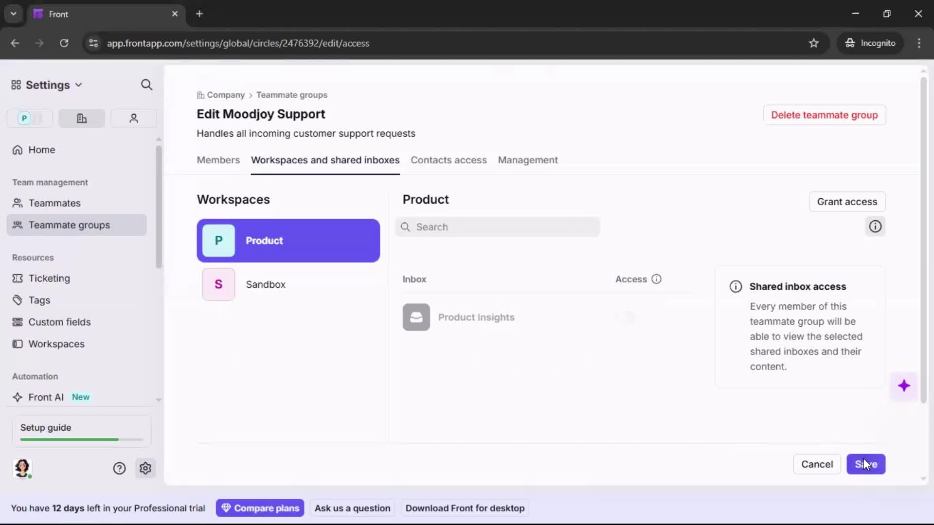 Creating a team screenshot