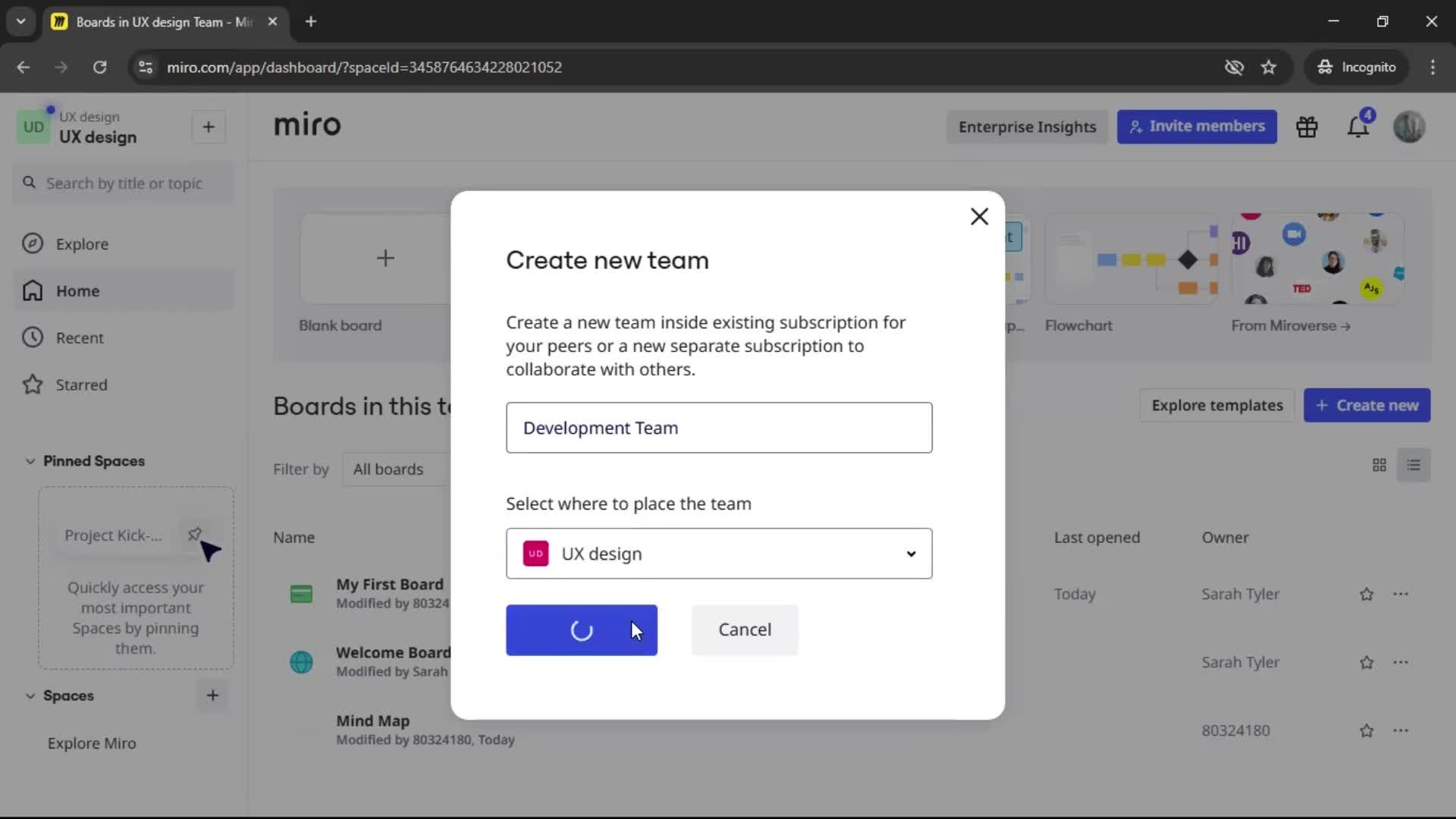Creating a team screenshot