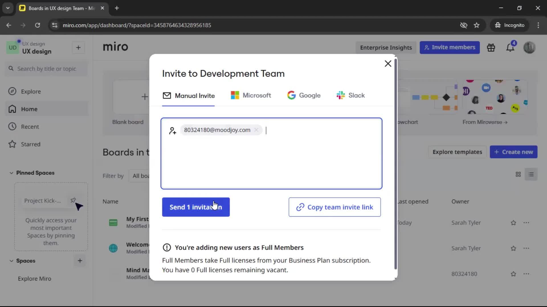 Creating a team screenshot