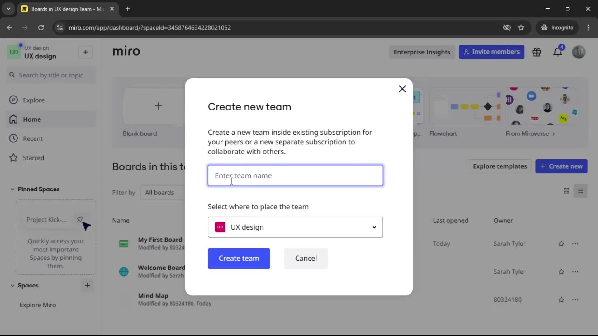 Creating a team screenshot