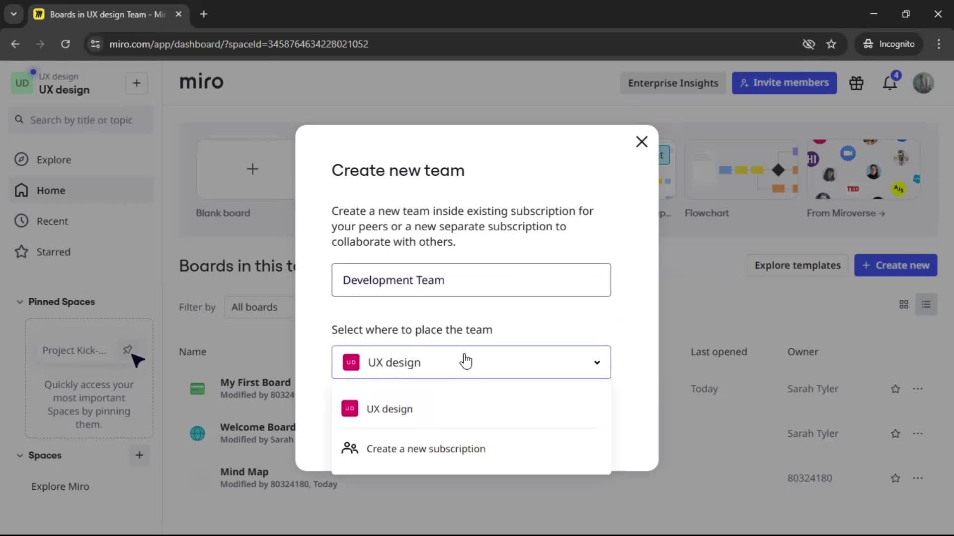 Creating a team screenshot