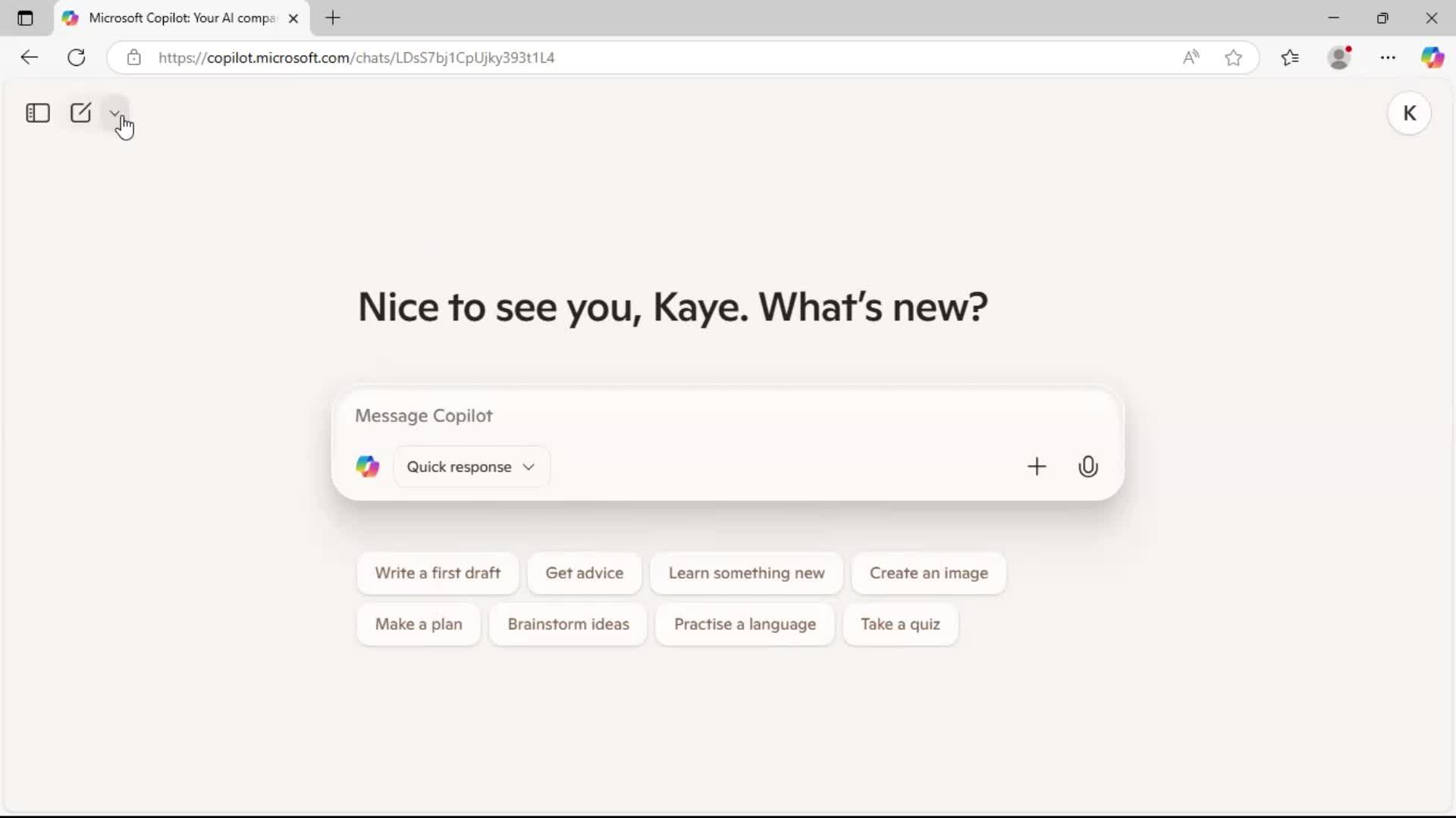 Creating a new topic screenshot