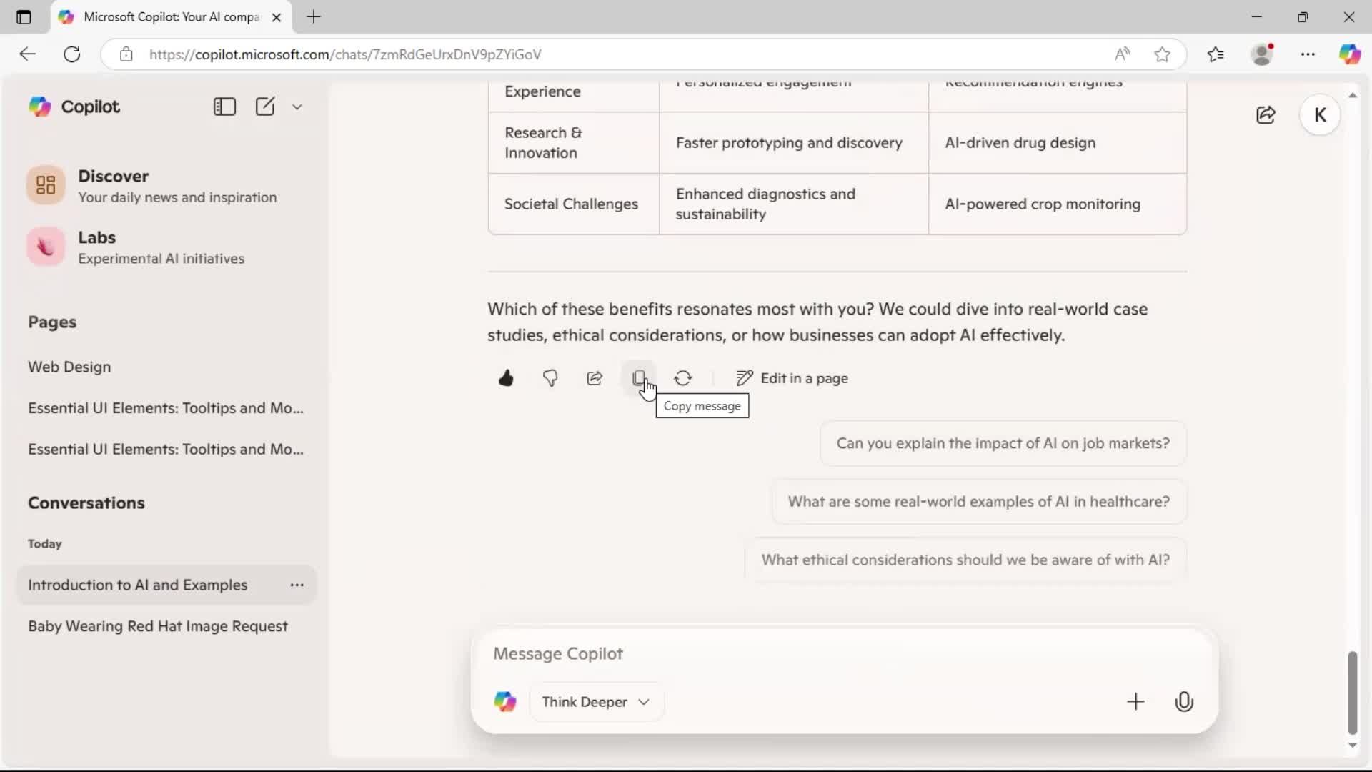 Creating a new topic screenshot