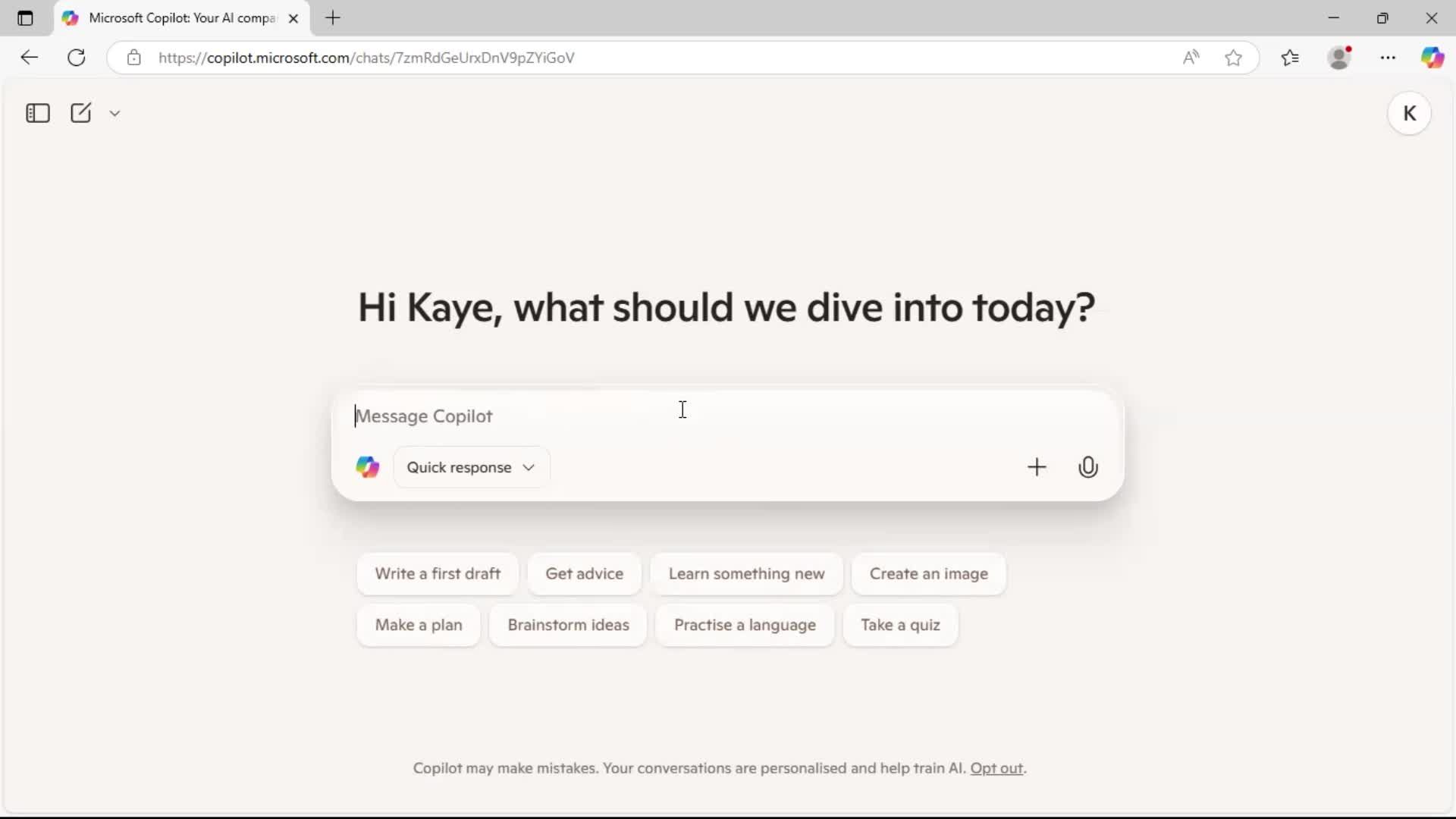 Creating a new topic screenshot
