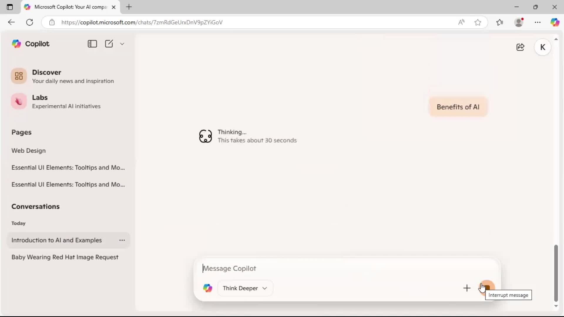 Creating a new topic screenshot