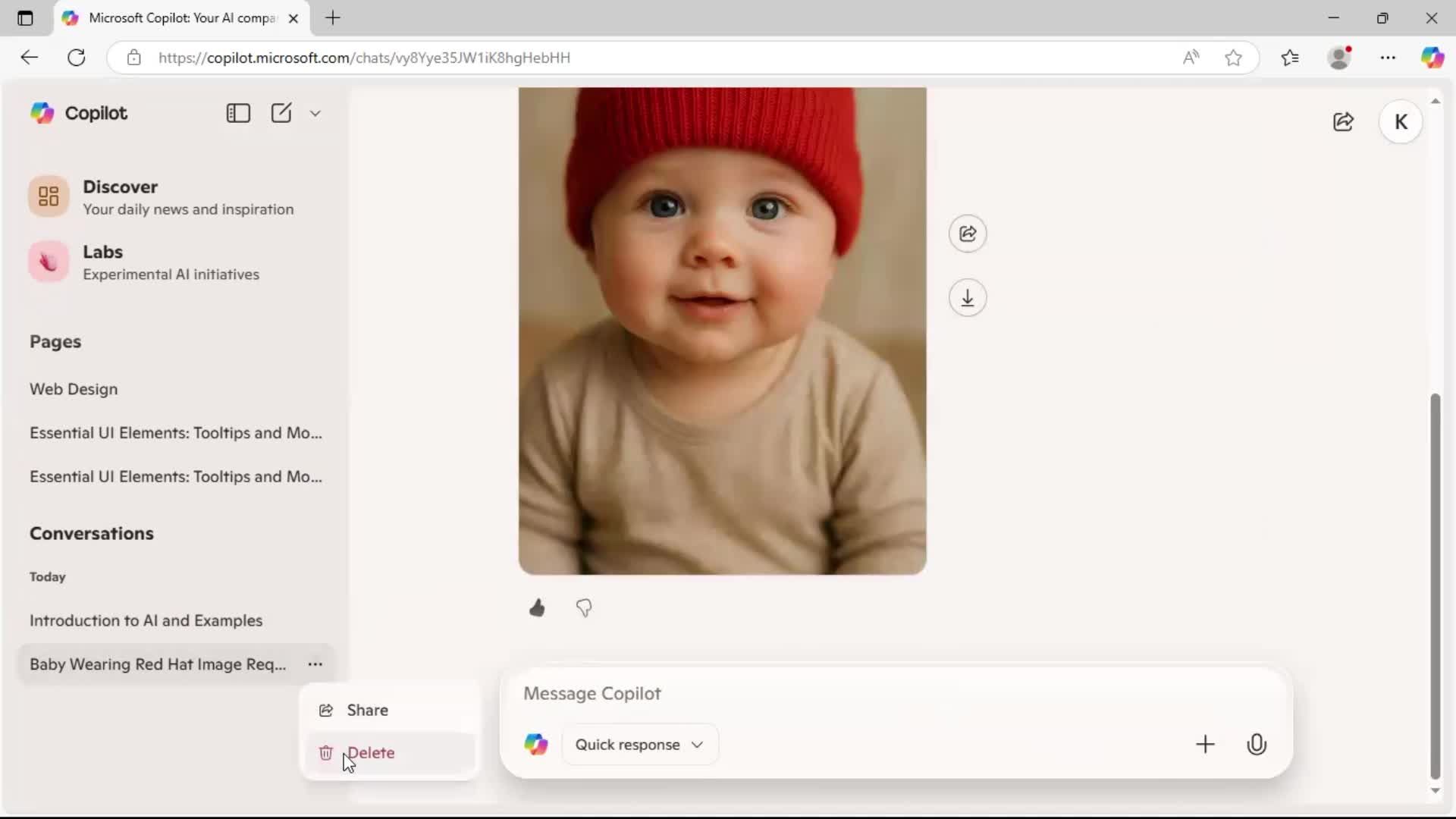Creating a new topic screenshot