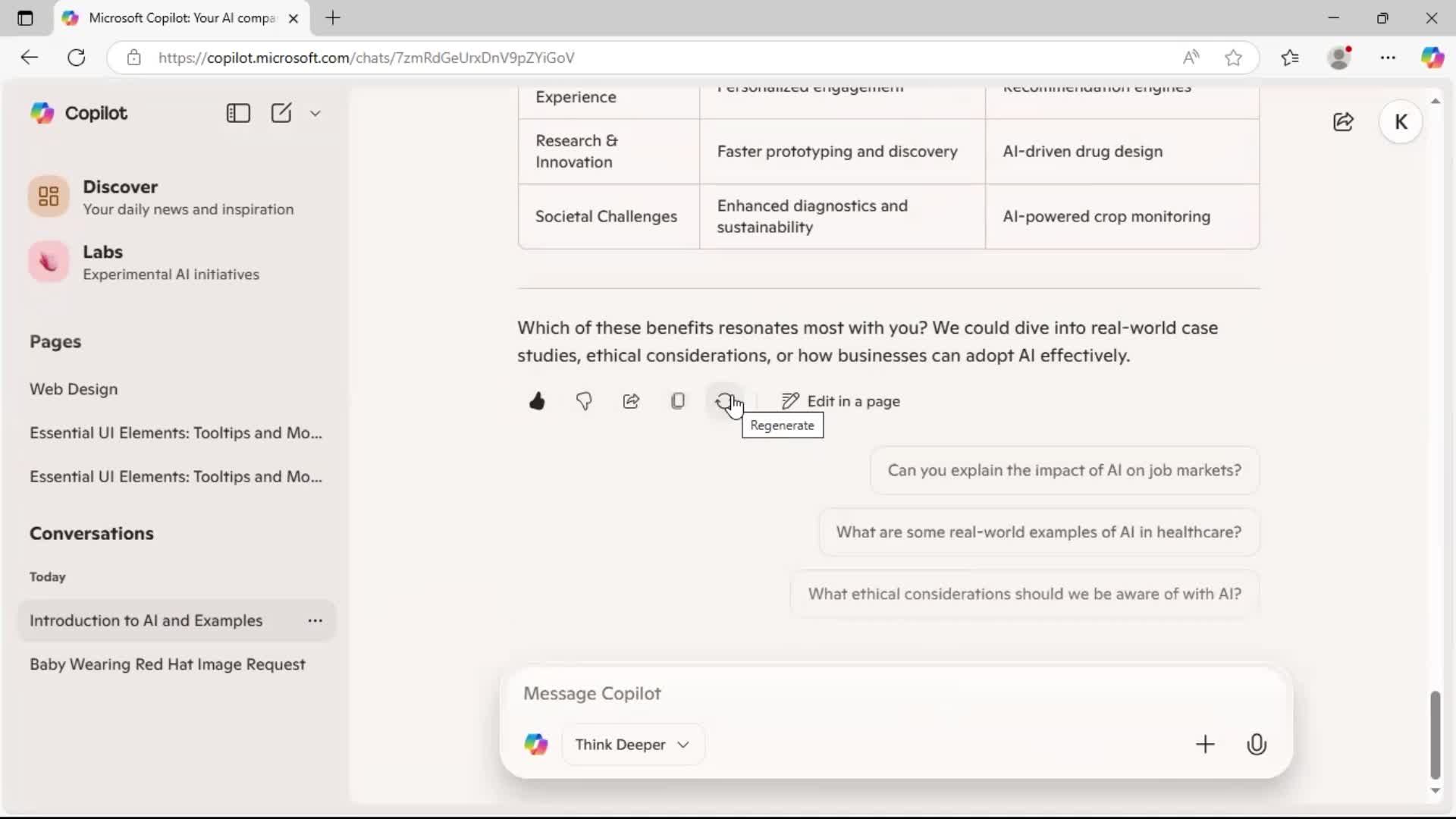 Creating a new topic screenshot