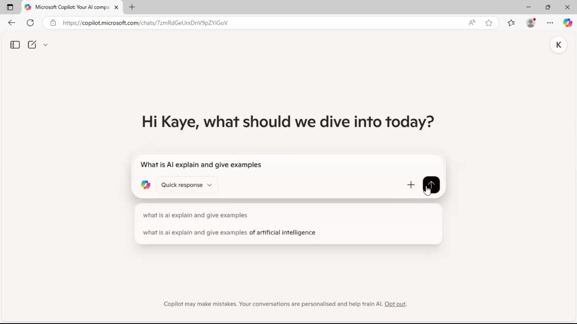 Creating a new topic screenshot