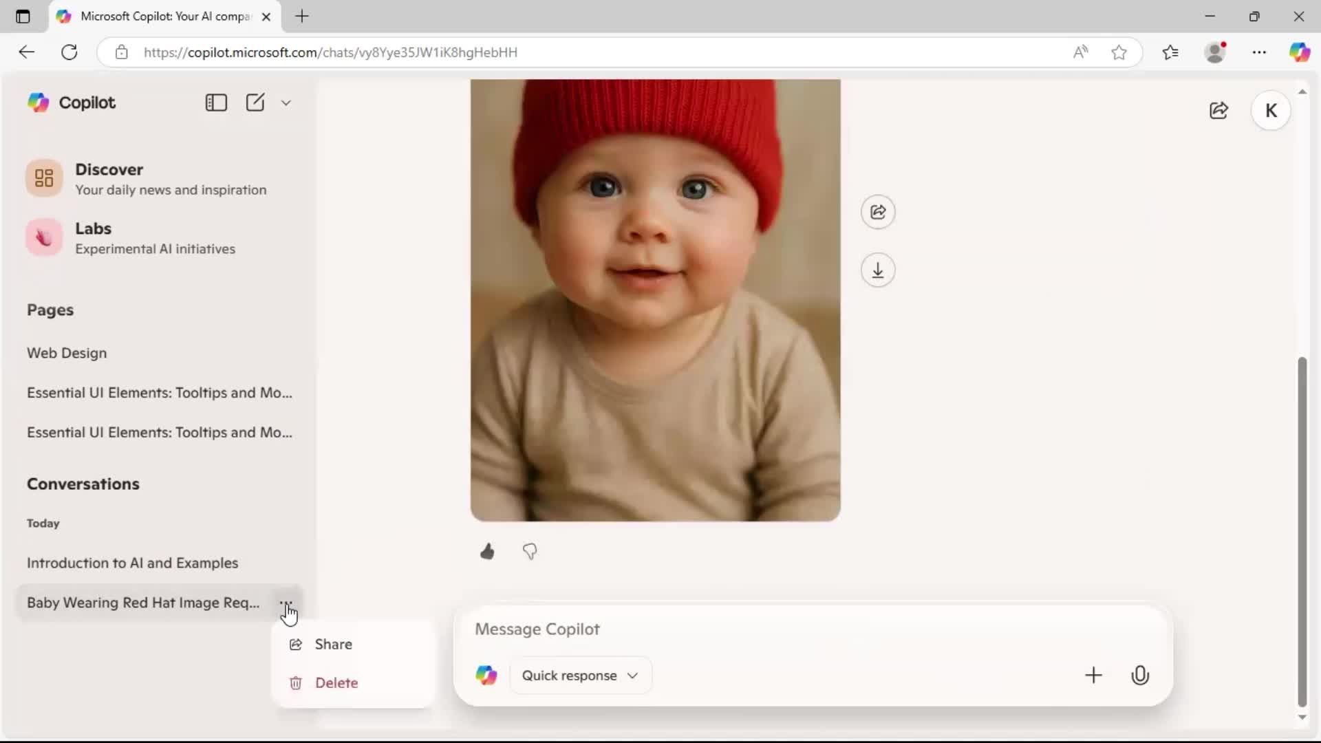 Creating a new topic screenshot