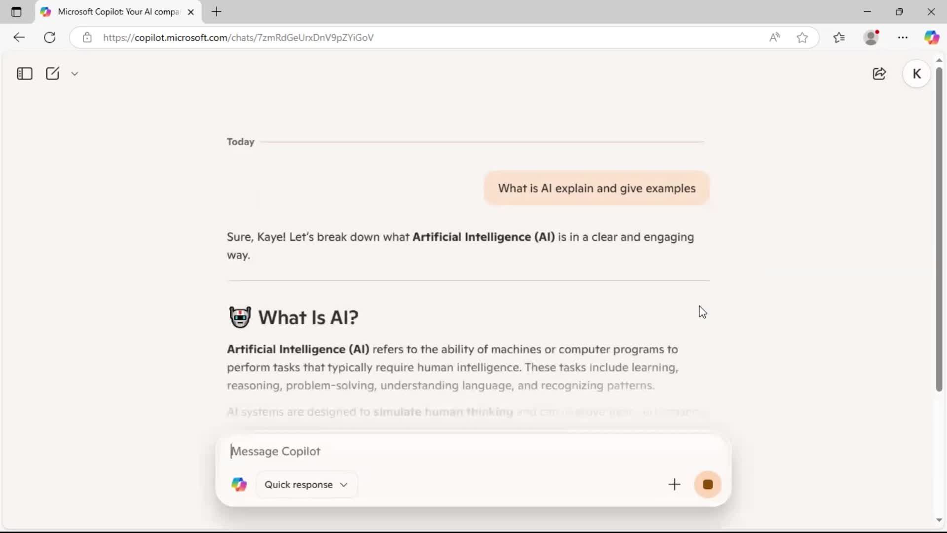 Creating a new topic screenshot