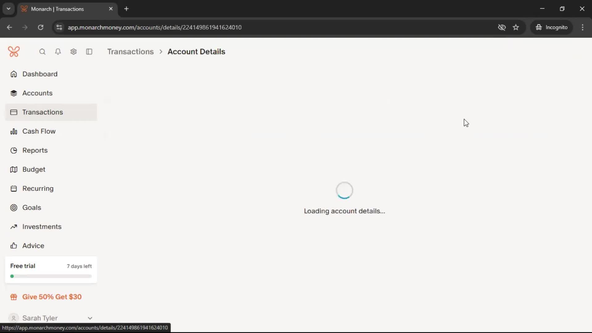 Adding transactions screenshot