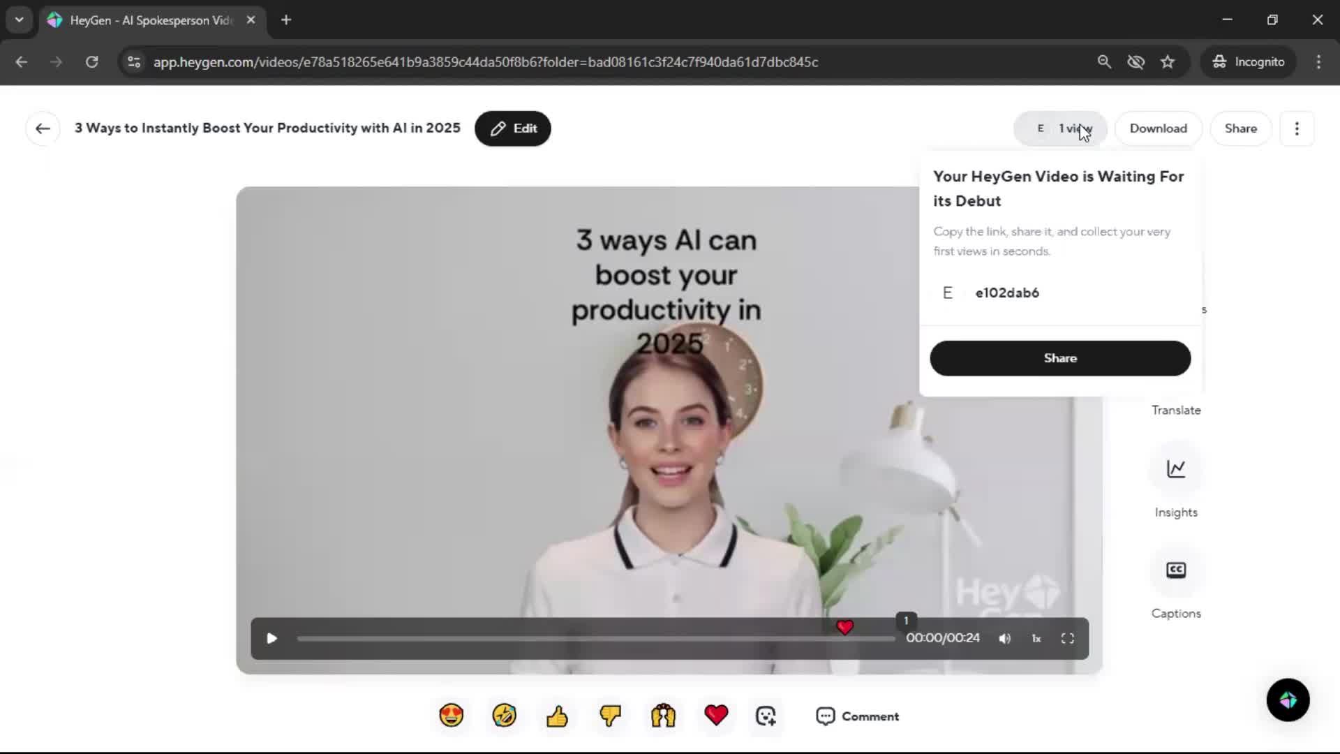 Creating a video screenshot