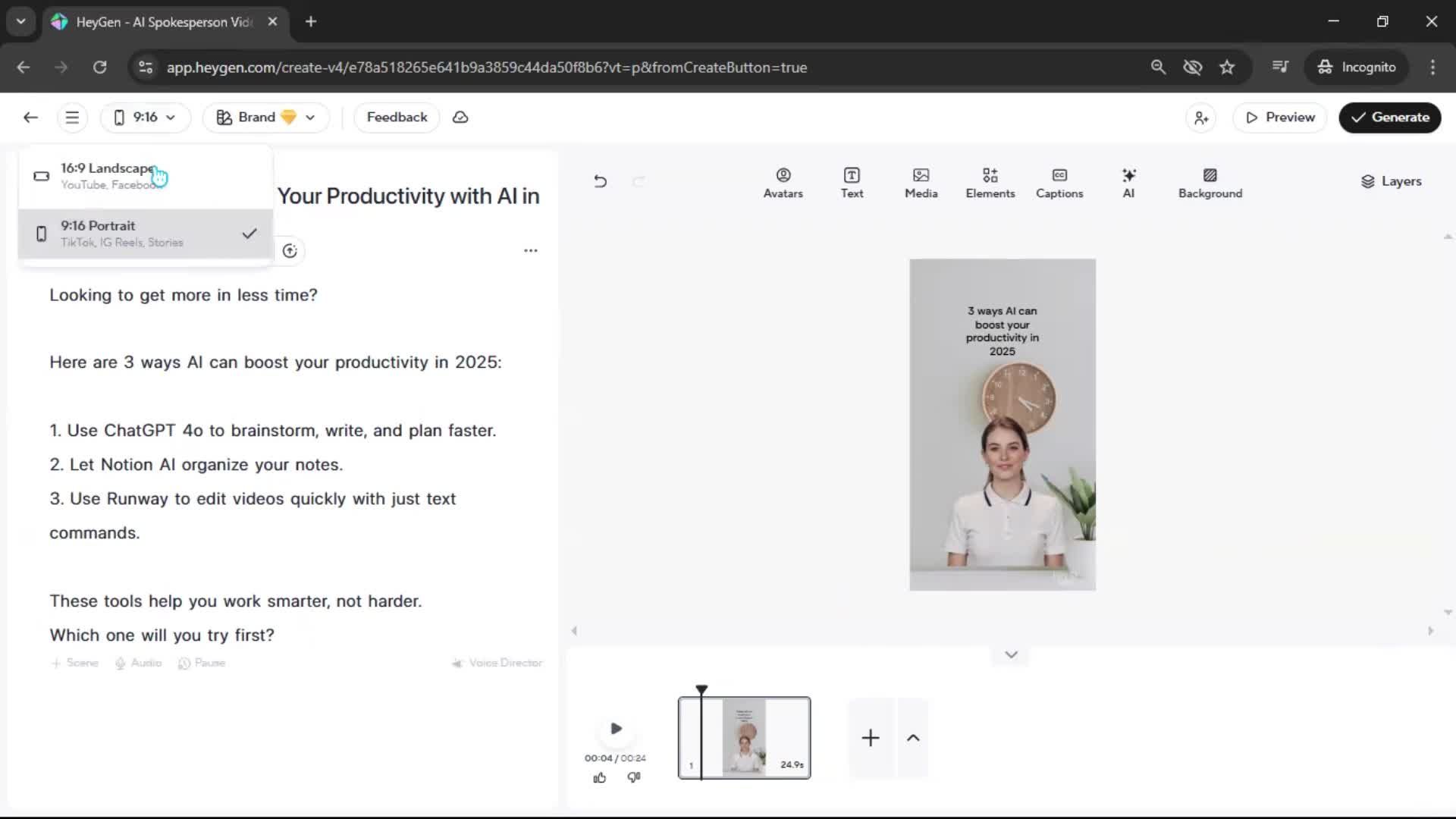 Creating a video screenshot