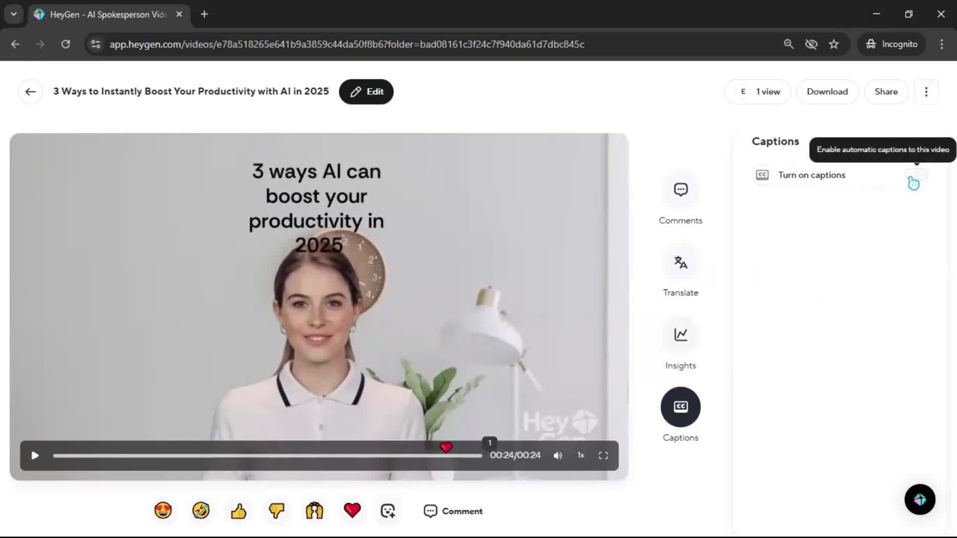 Creating a video screenshot