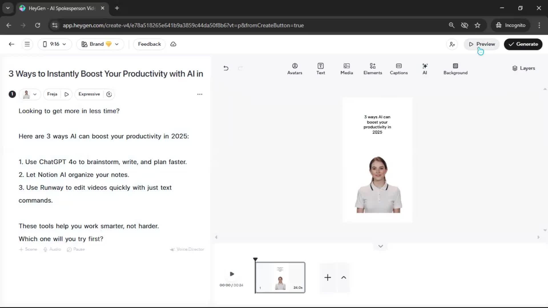 Creating a video screenshot