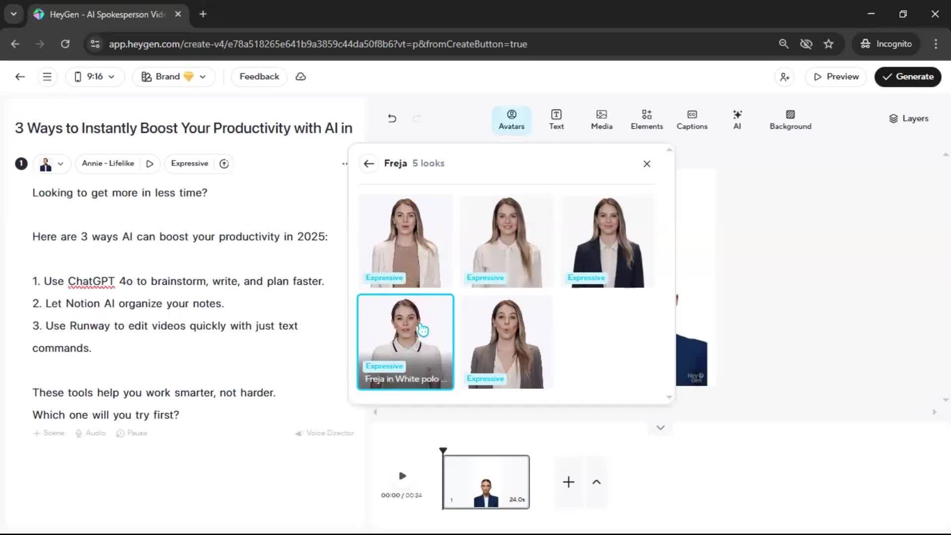 Creating a video screenshot