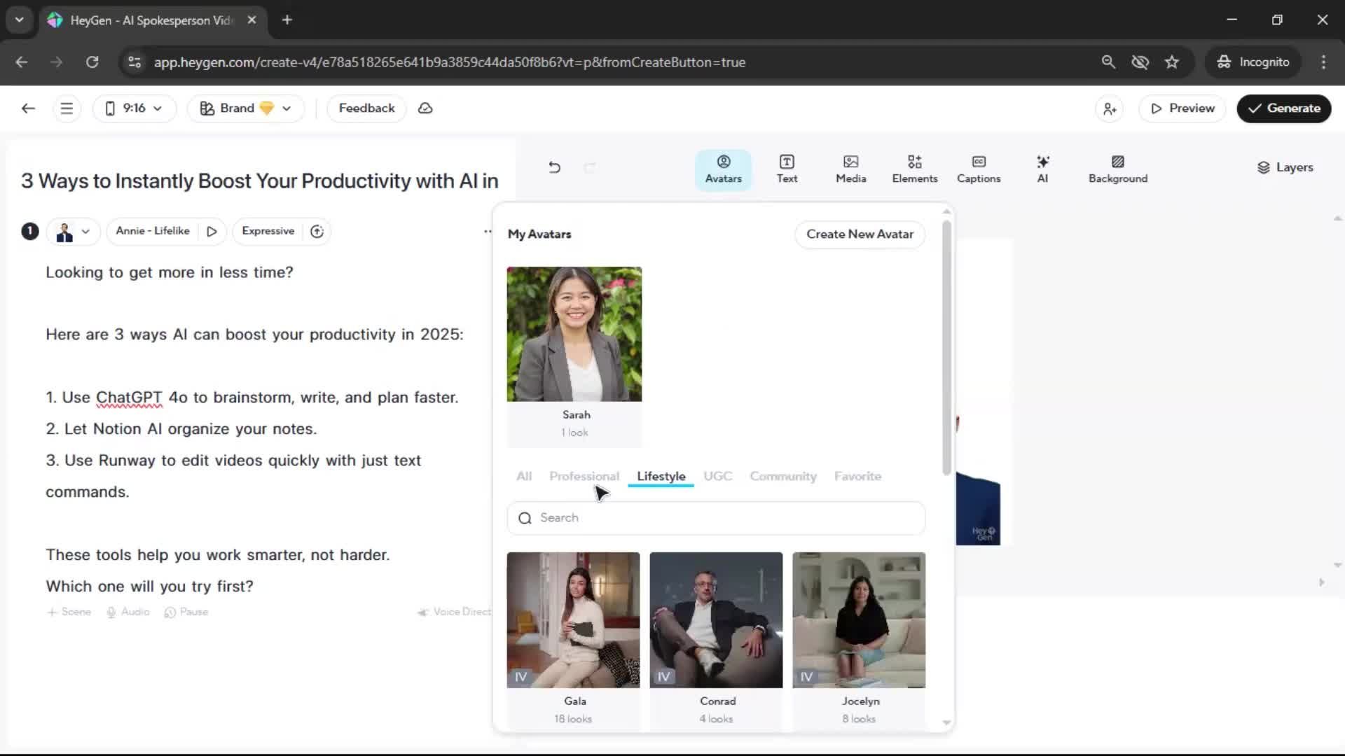 Creating a video screenshot