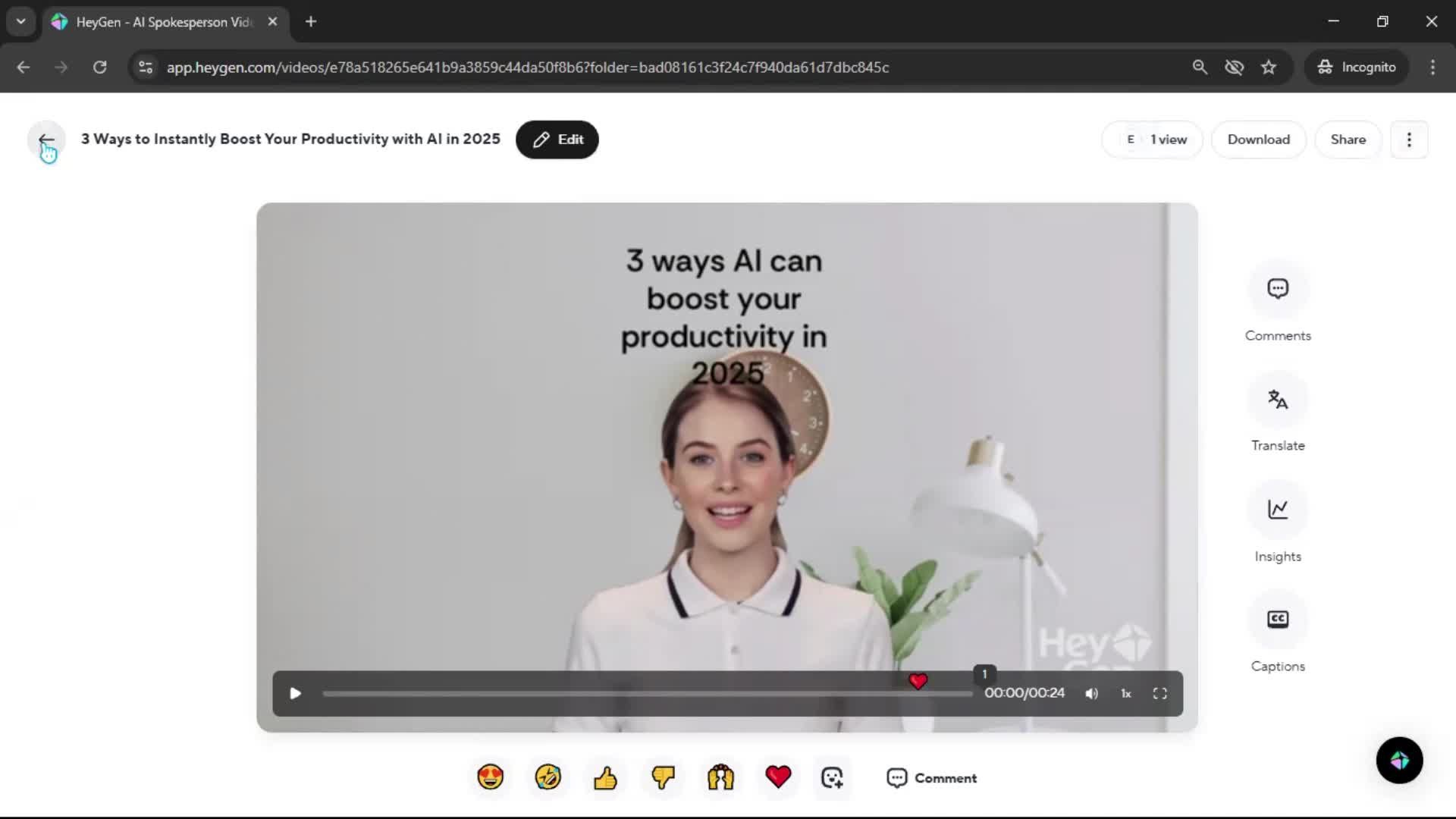 Creating a video screenshot
