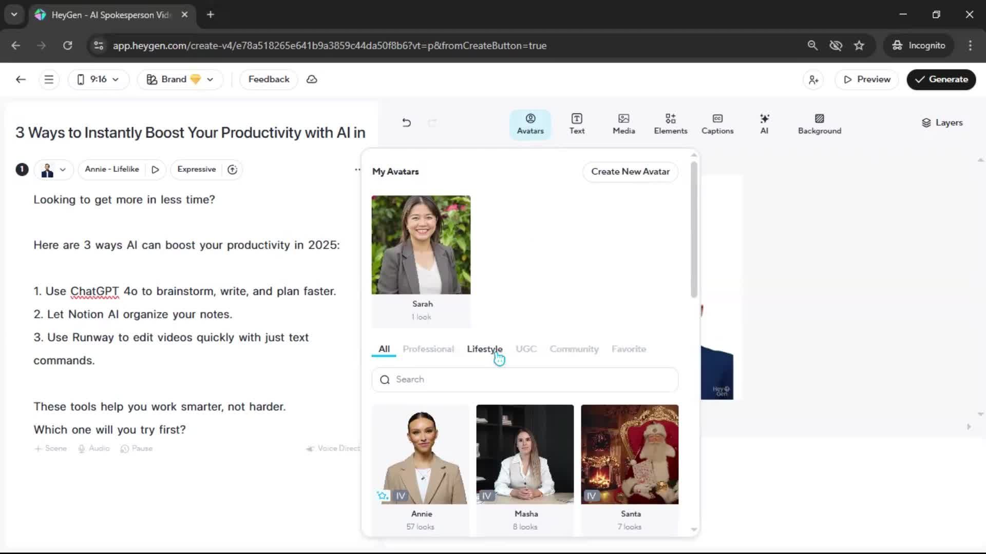 Creating a video screenshot