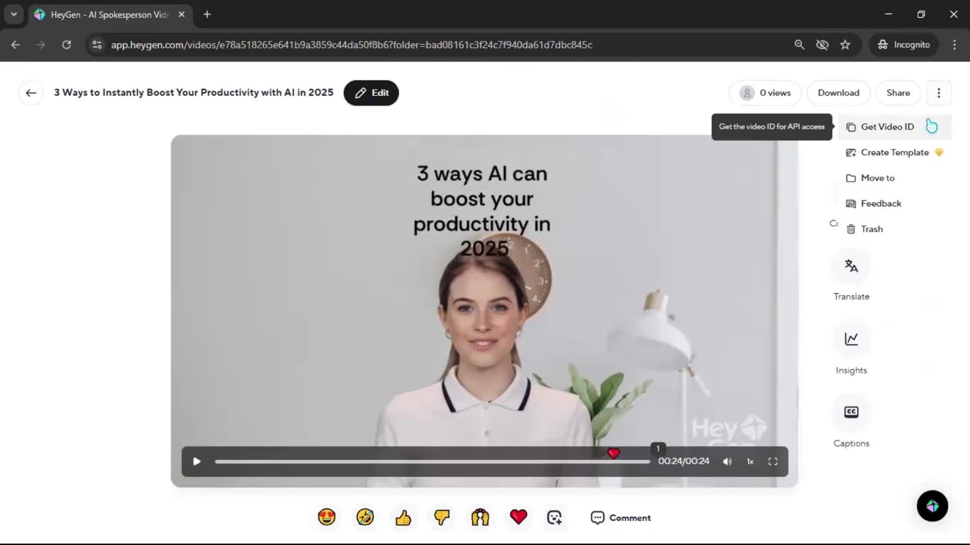 Creating a video screenshot