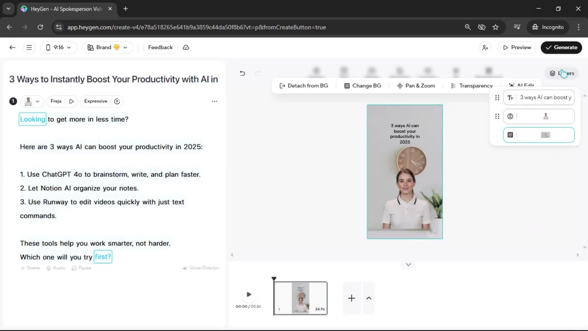Creating a video screenshot