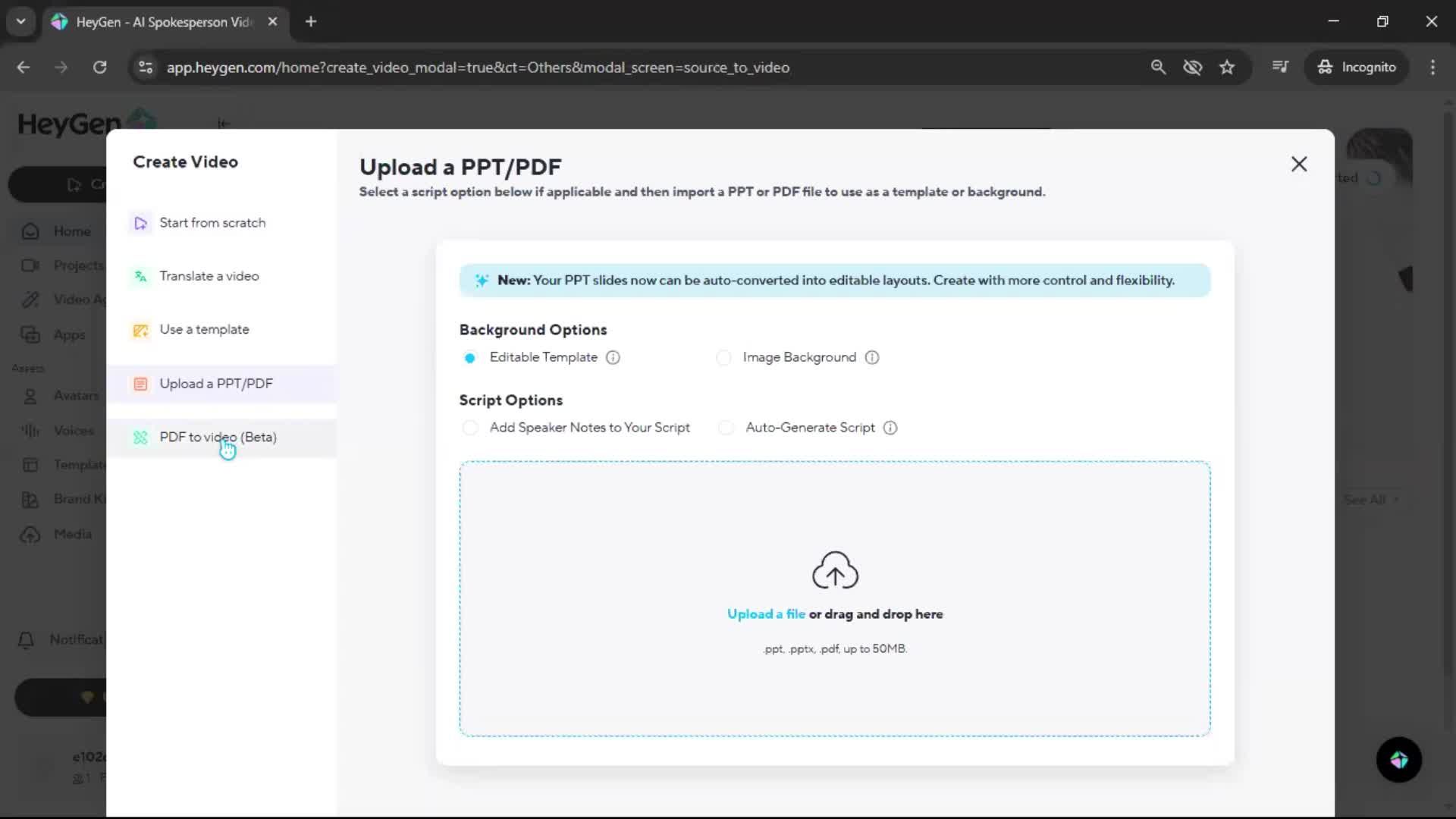 Creating a video screenshot