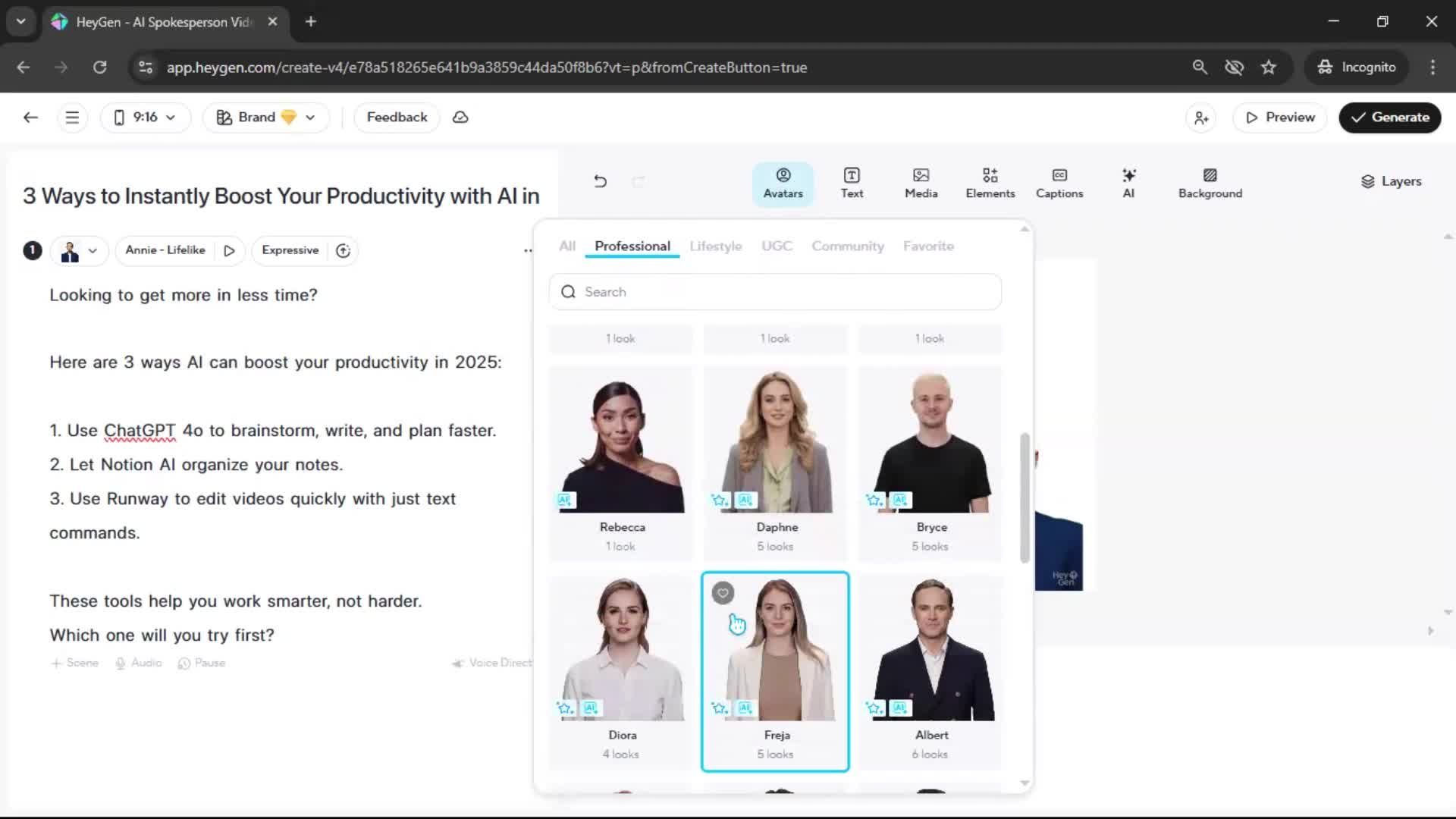 Creating a video screenshot