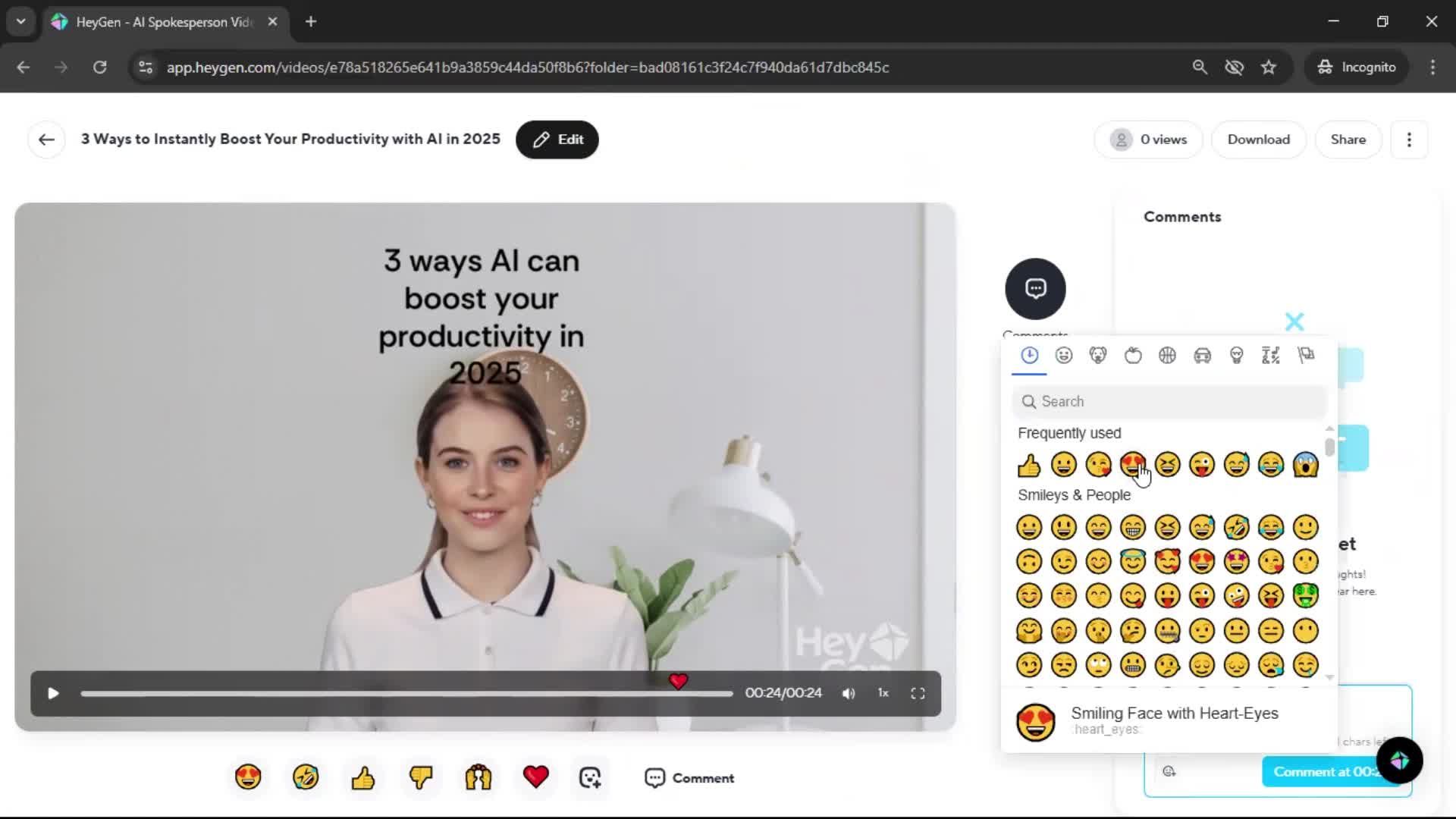 Creating a video screenshot