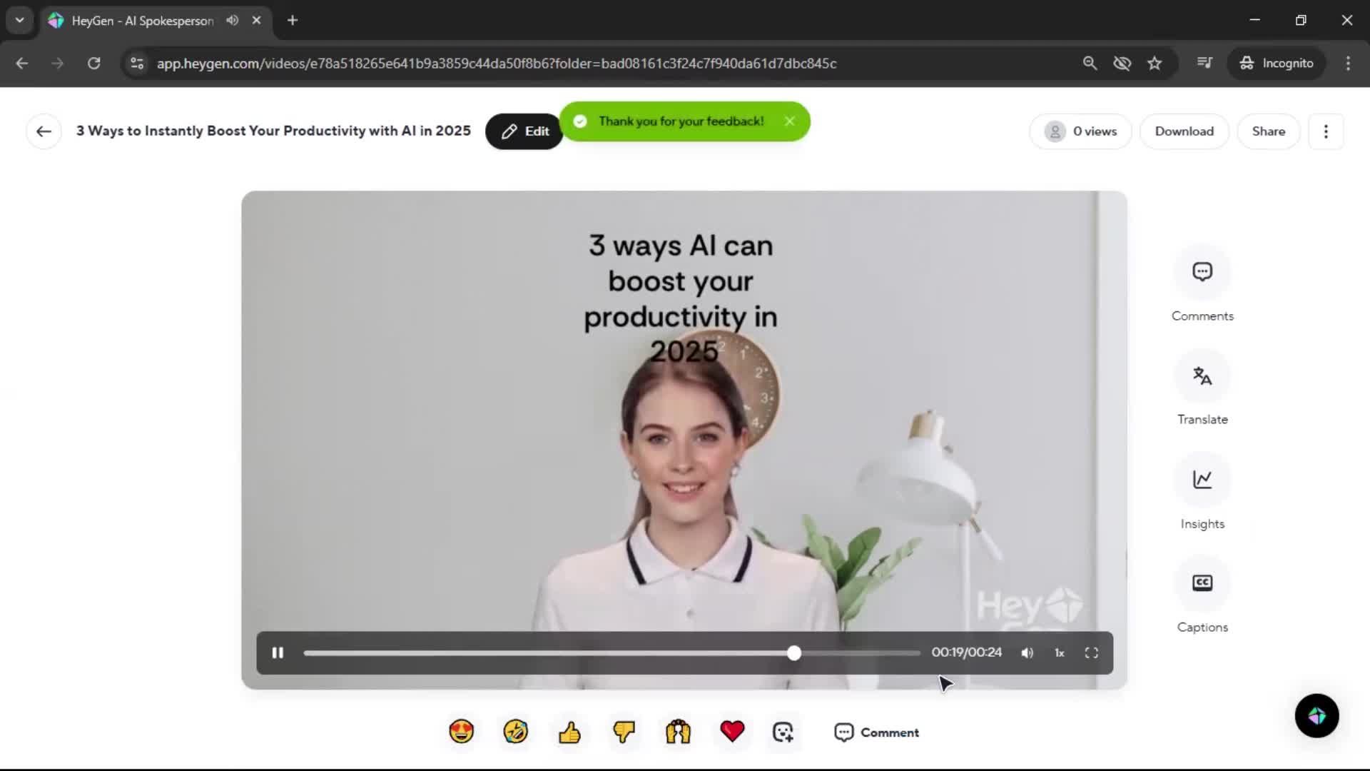 Creating a video screenshot