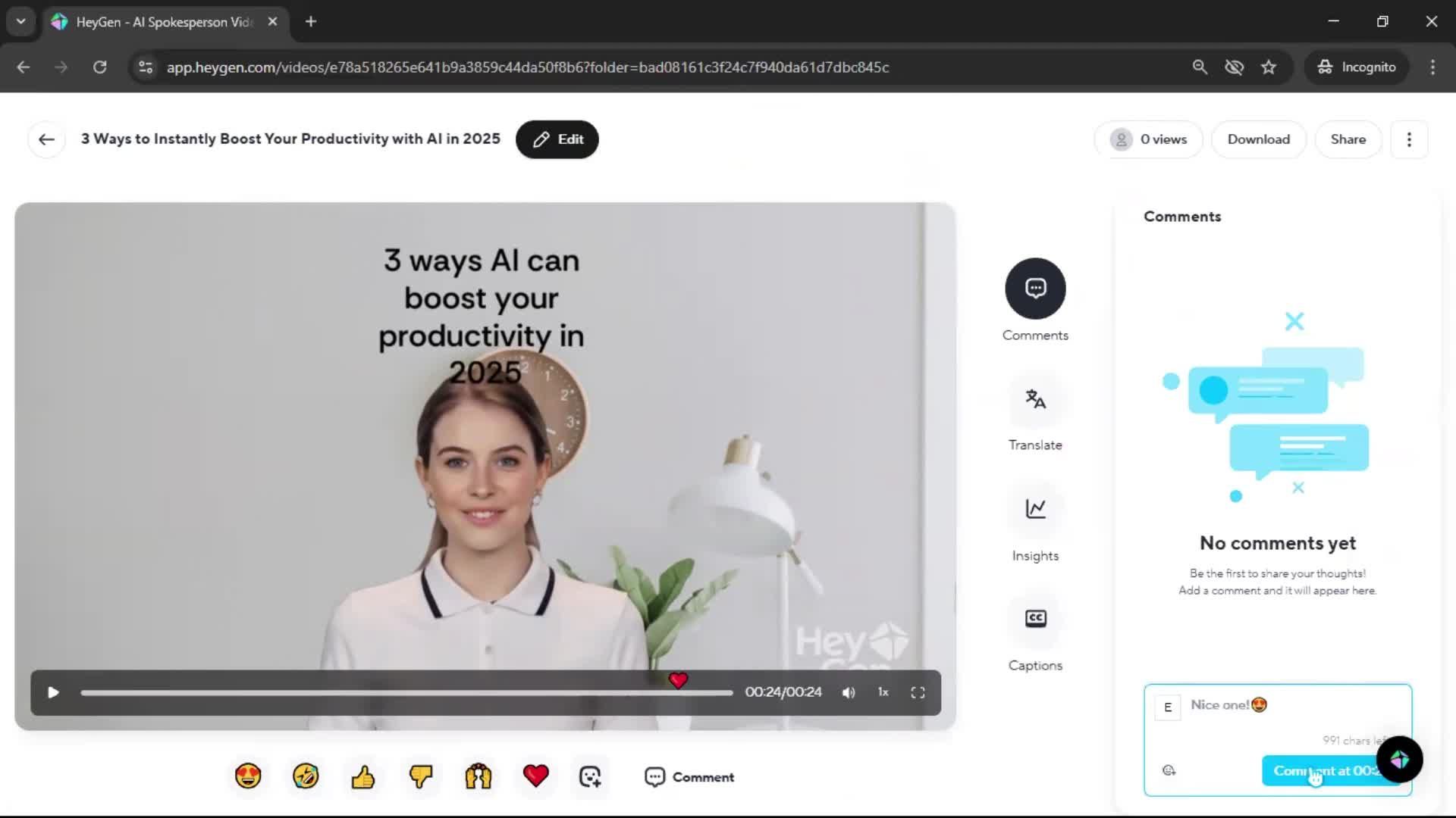 Creating a video screenshot