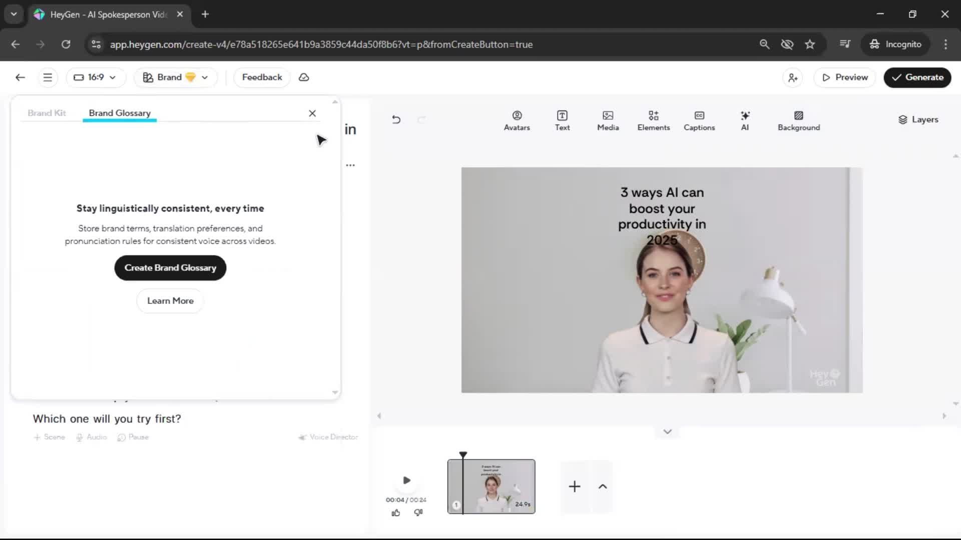 Creating a video screenshot