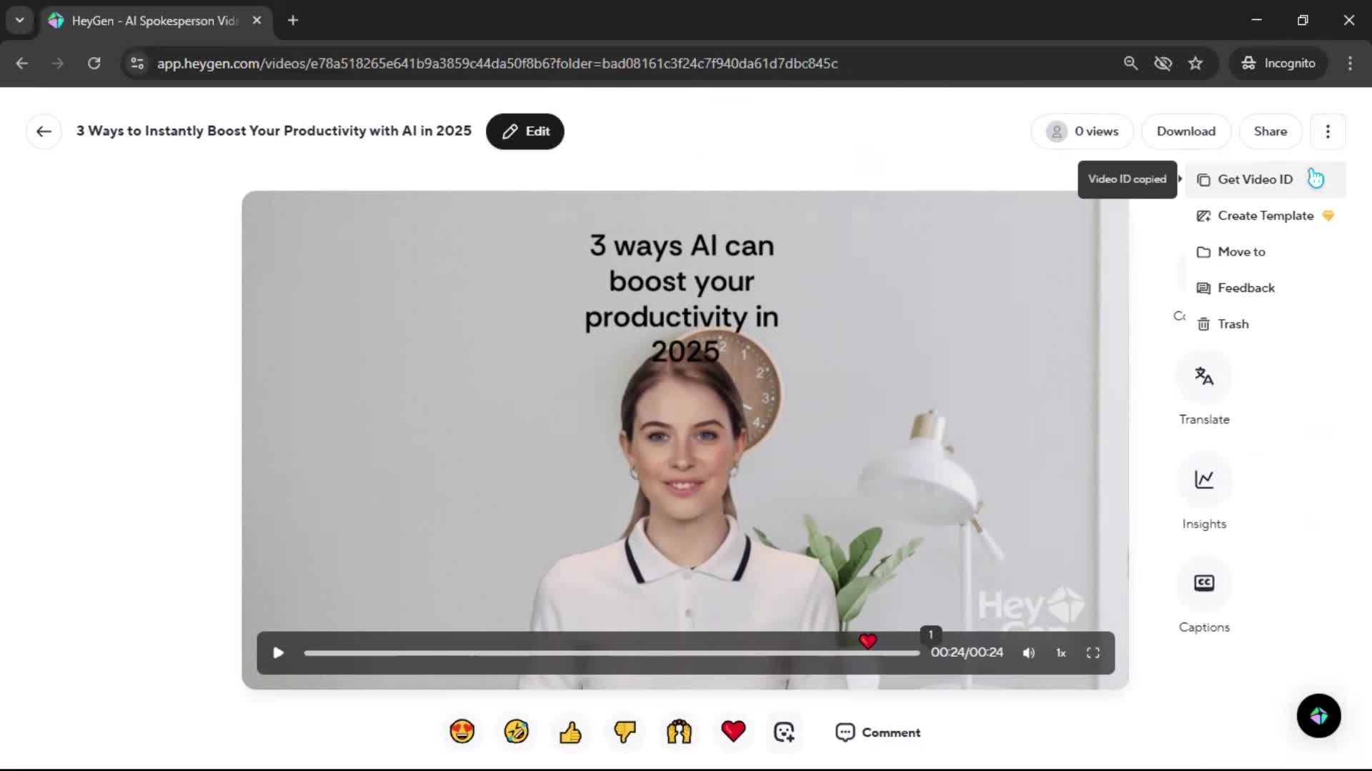 Creating a video screenshot