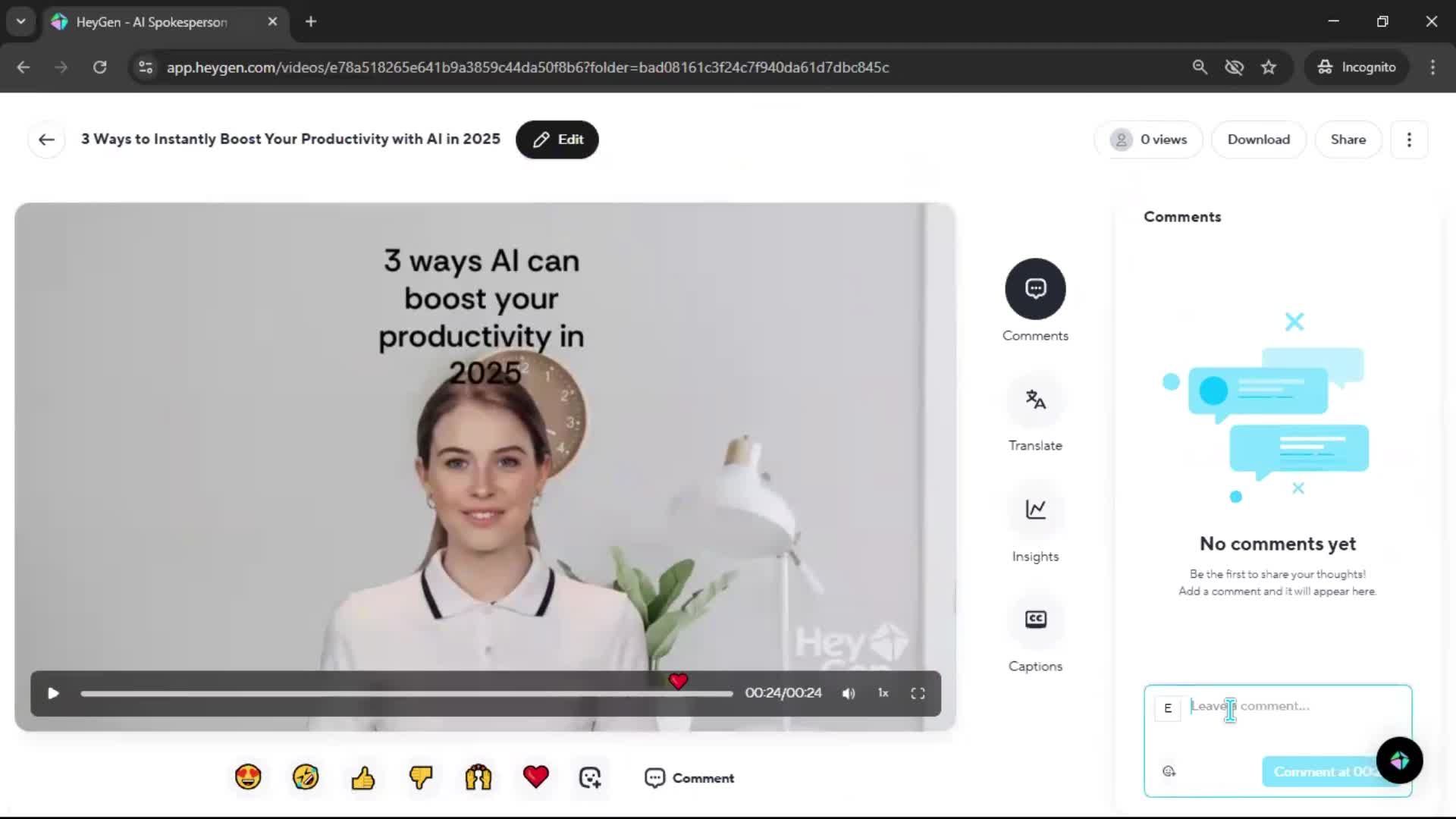 Creating a video screenshot