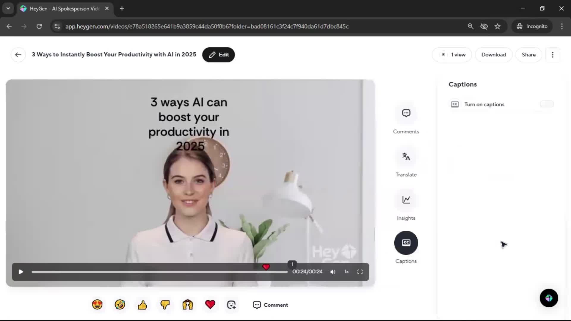 Creating a video screenshot