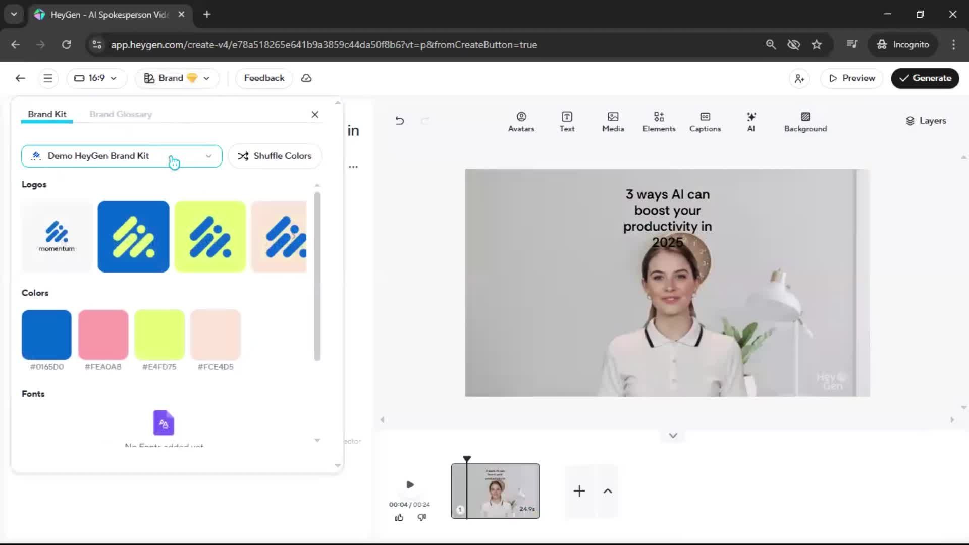 Creating a video screenshot