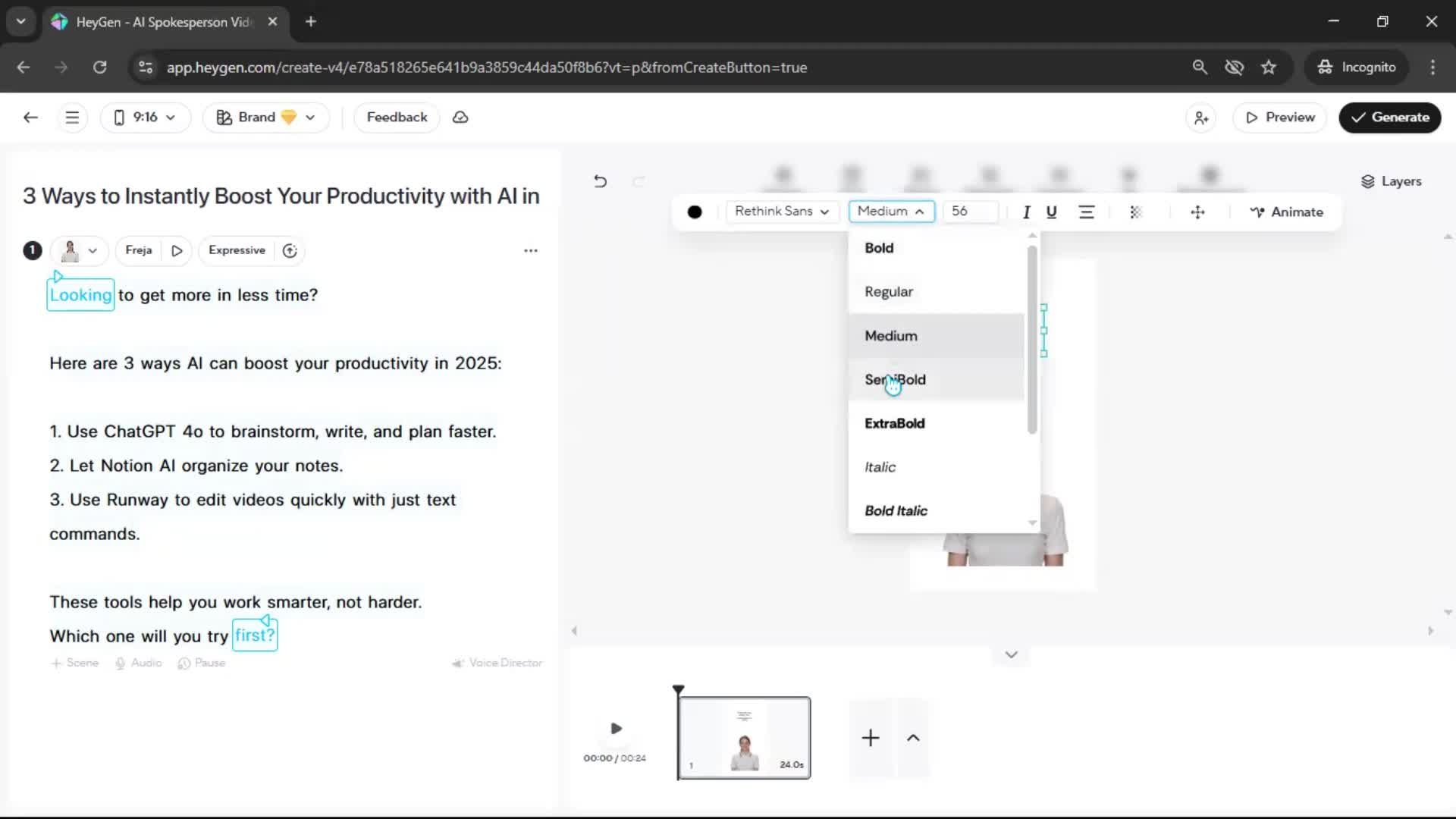 Creating a video screenshot