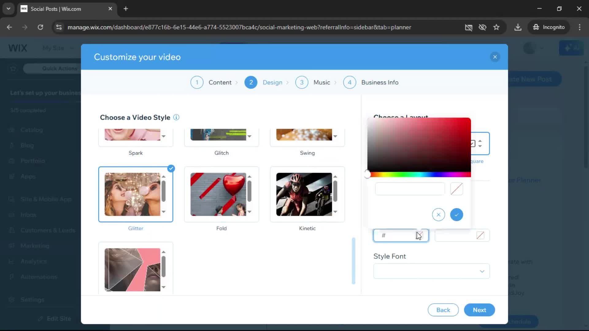 Creating a video screenshot