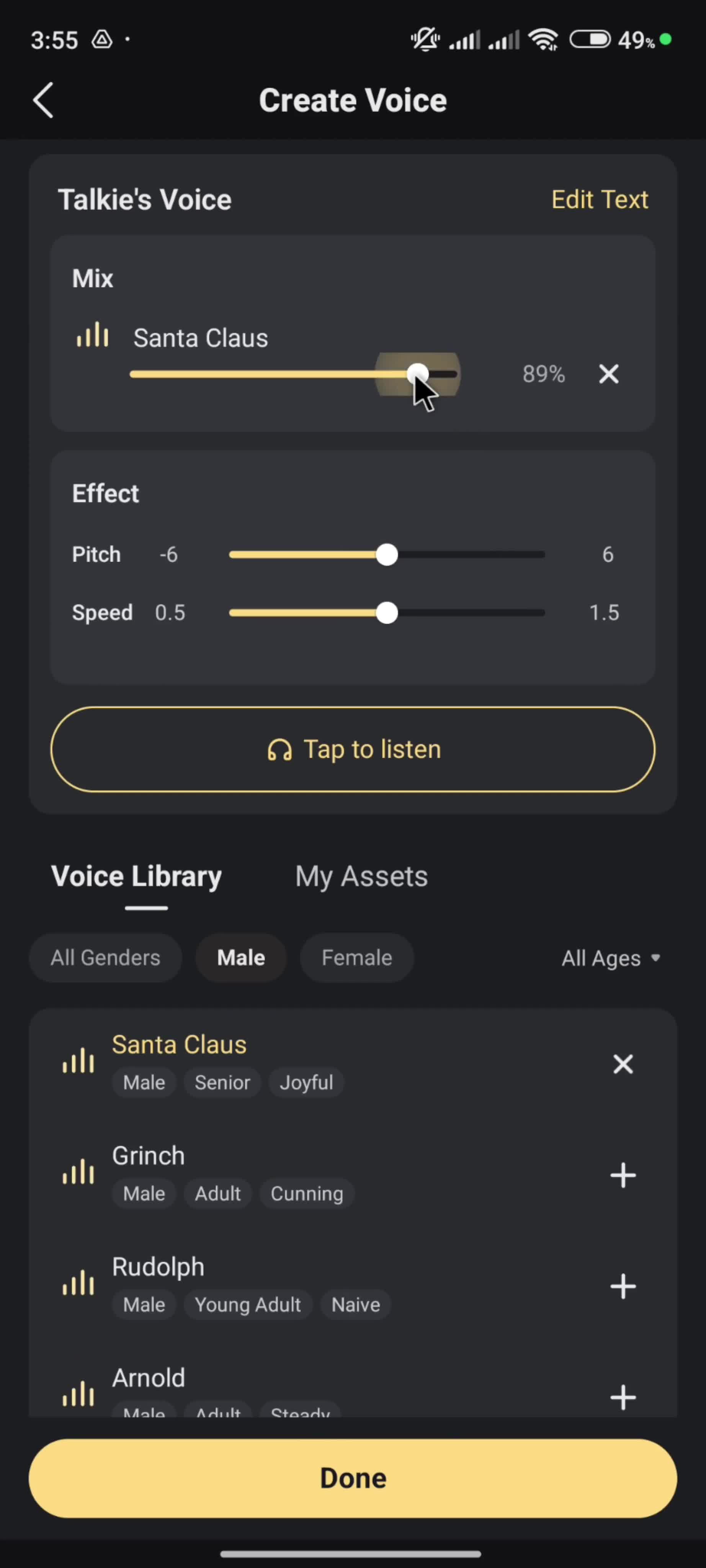 Creating a voice screenshot